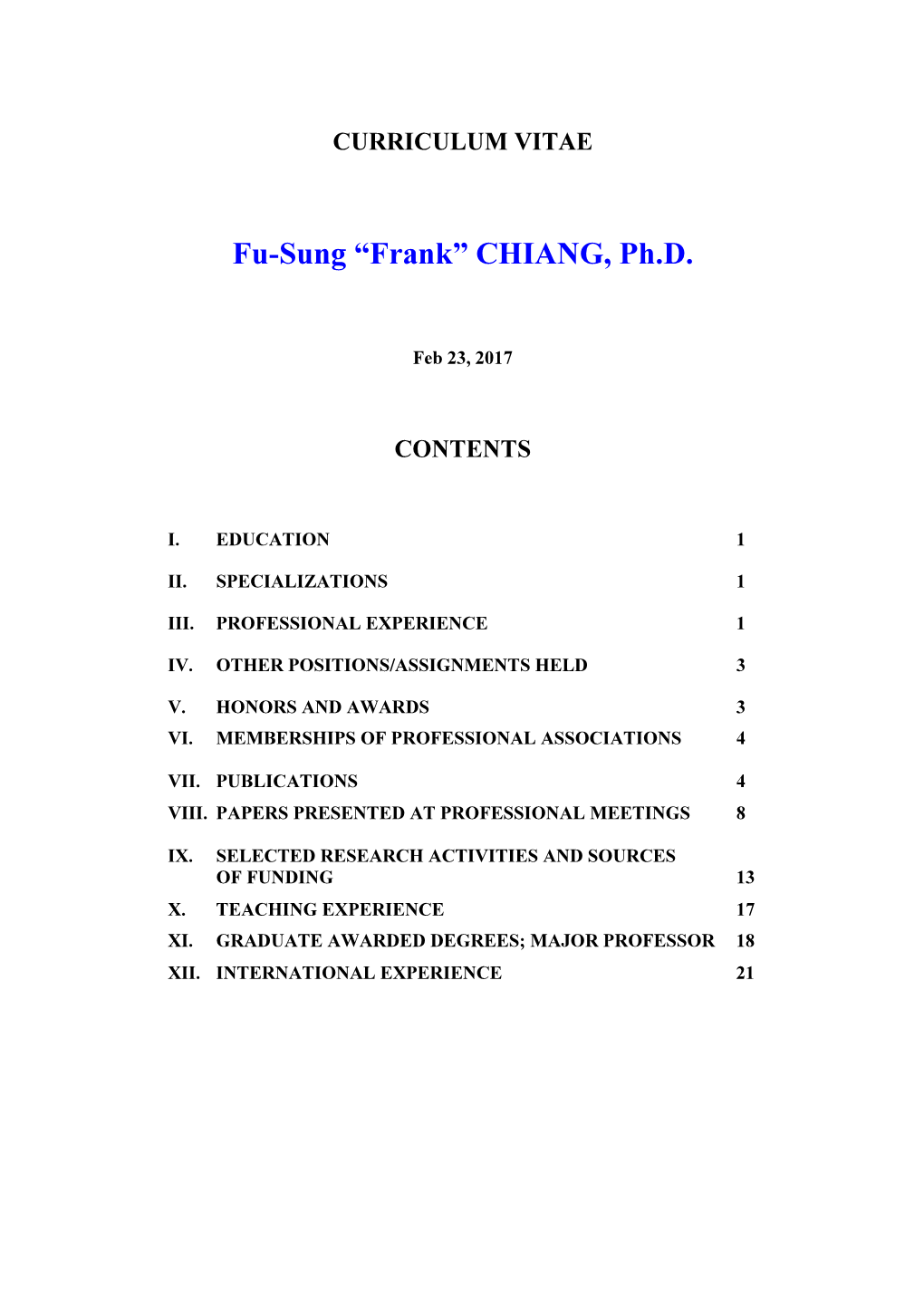Fu-Sung “Frank” CHIANG, Ph.D