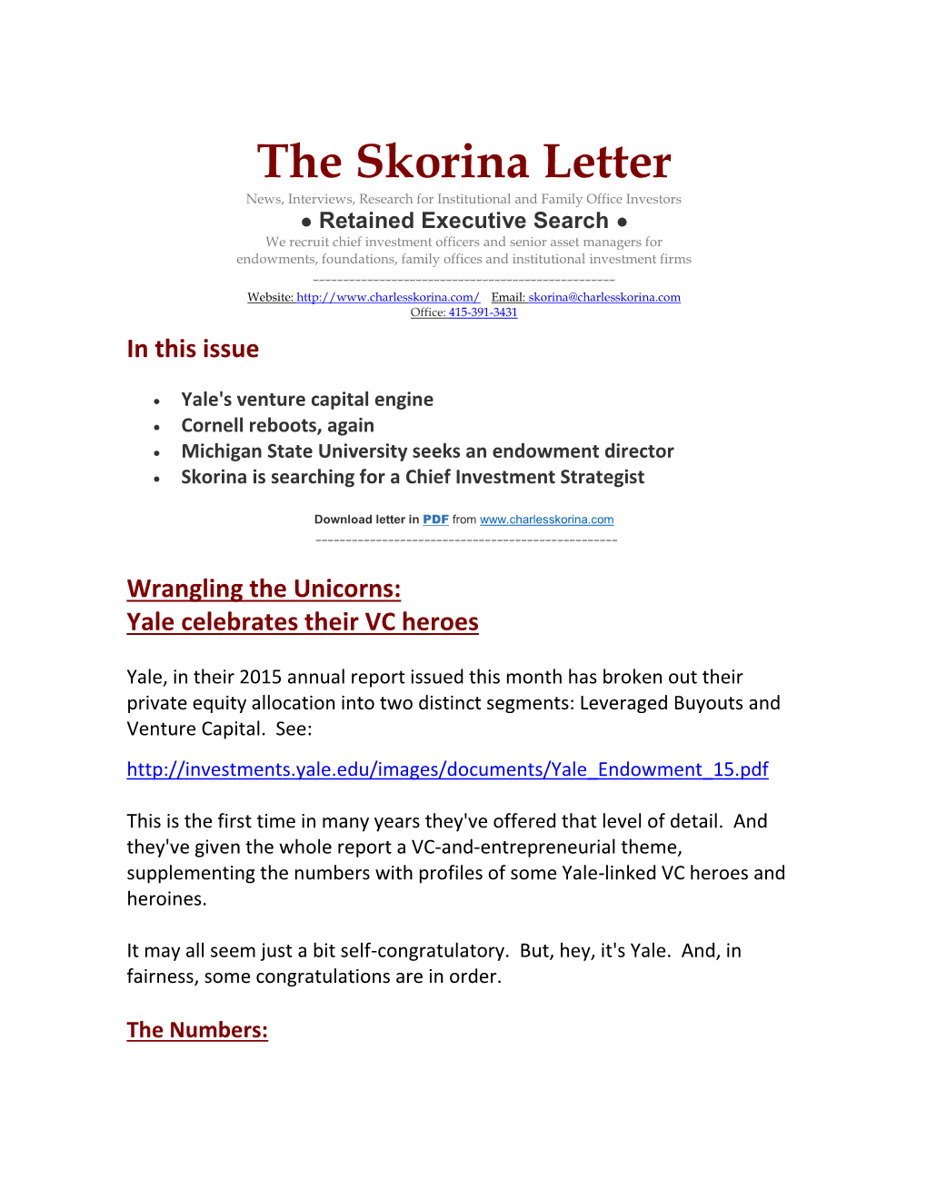 The Skorina Letter