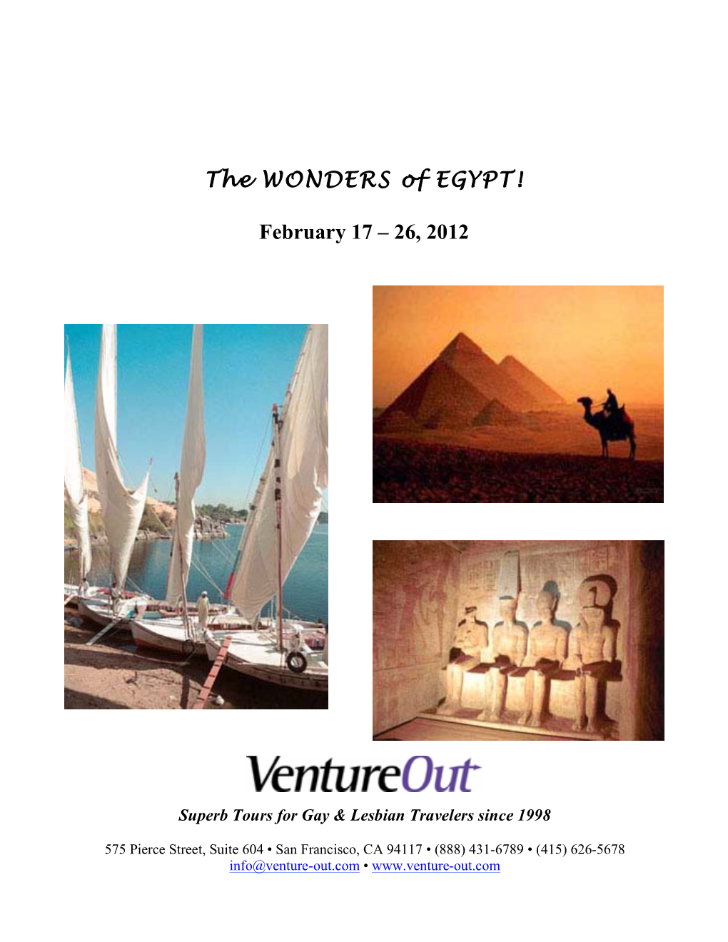 Gay Group Tour of Egypt Including Nile Cruise