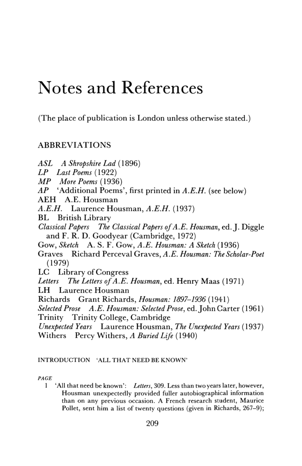 Notes and References