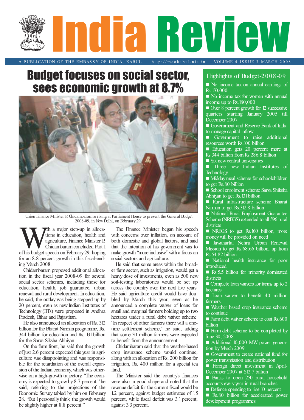 Budget Focuses on Social Sector, Sees Economic Growth at 8.7%