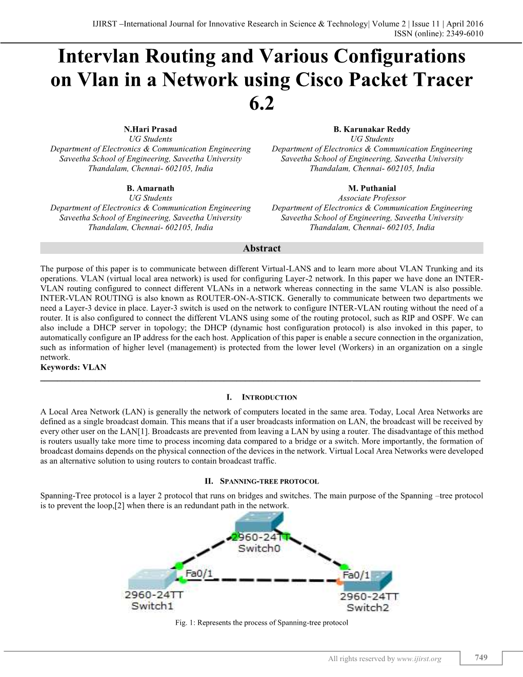 Intervlan Routing and Various Configurations on Vlan in a Network Using Cisco Packet Tracer