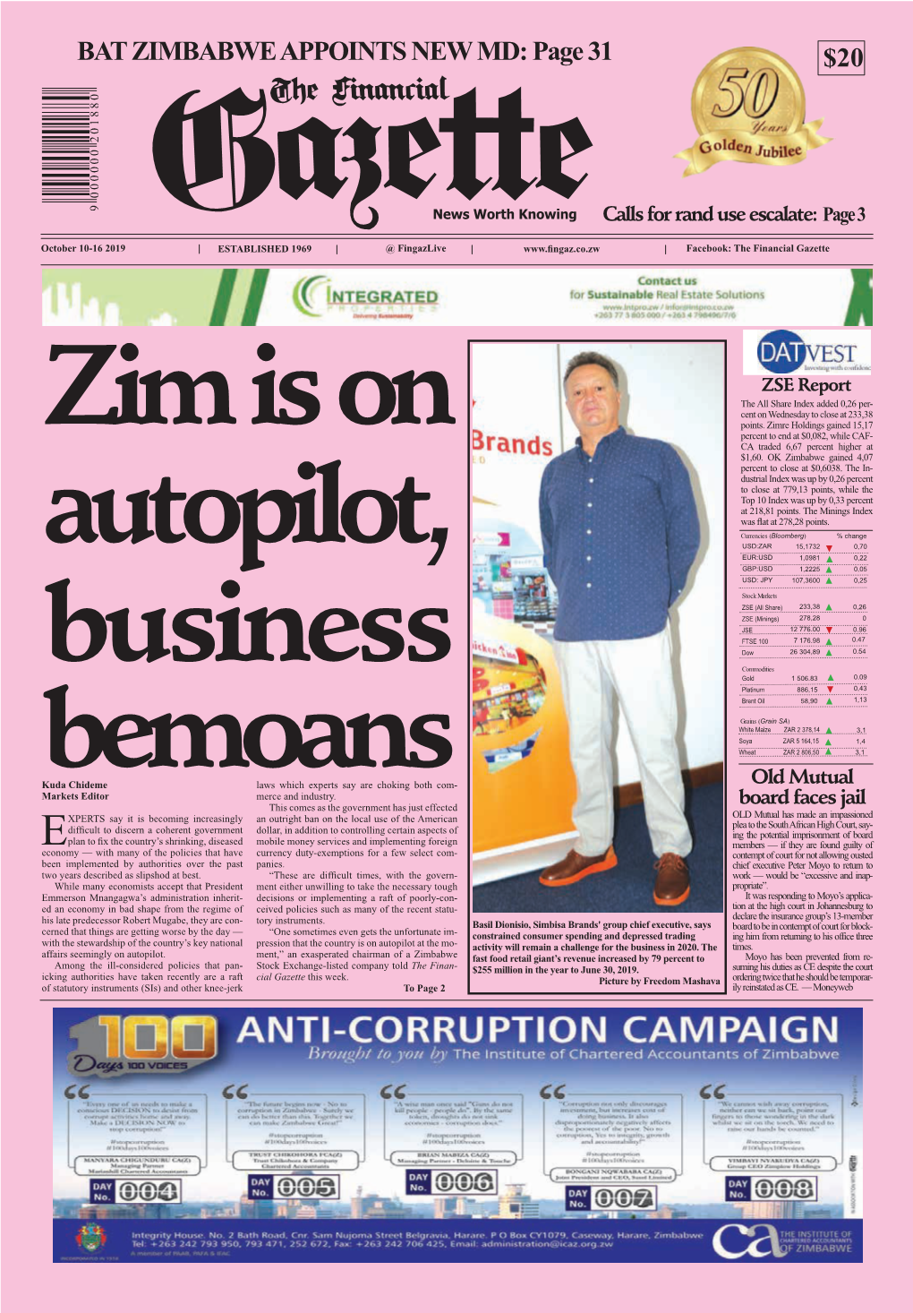 $20 BAT ZIMBABWE APPOINTS NEW MD: Page 31