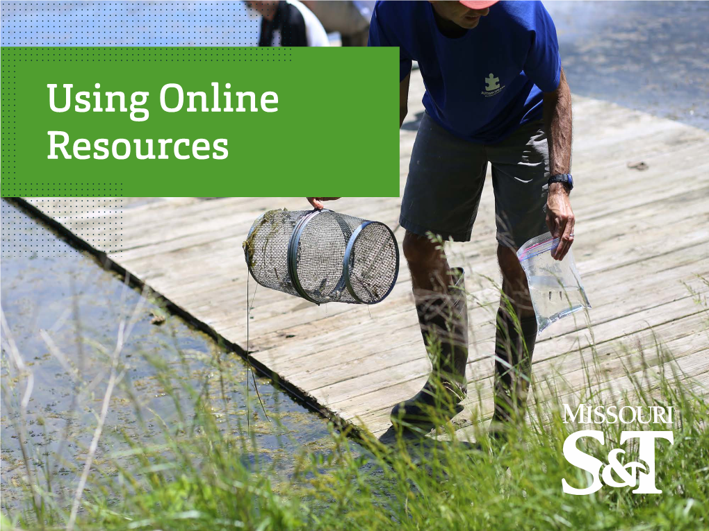 Using Online Resources Dave Westenberg Associate Professor of Biology Missouri S&T