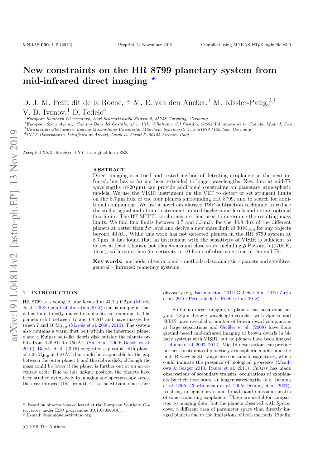 New Constraints on the HR 8799 Planetary System from Mid-Infrared Direct Imaging ?