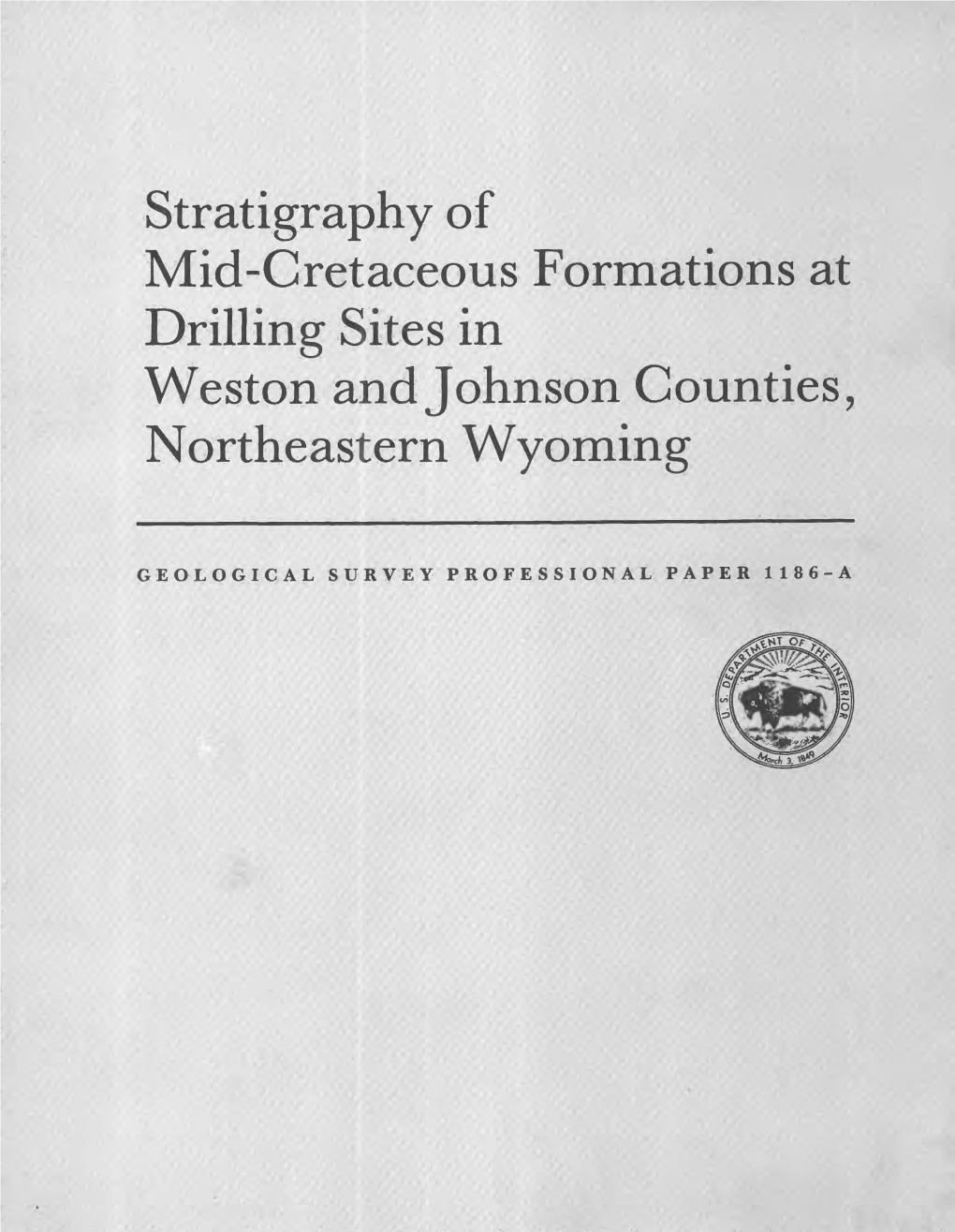 Stratigraphy of Mid-Cretaceous Formations At