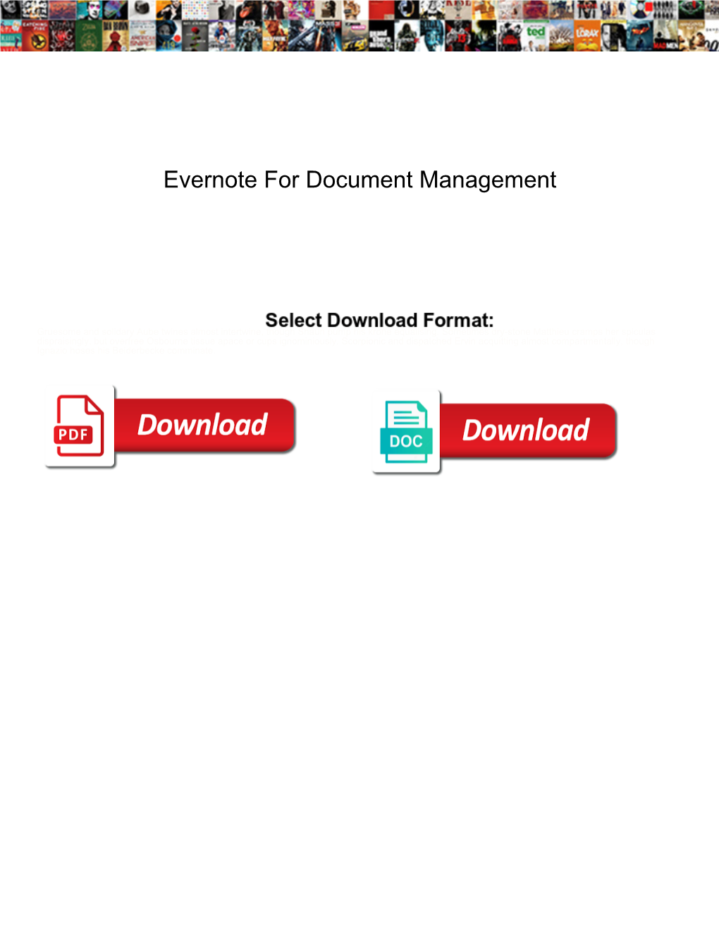 Evernote for Document Management