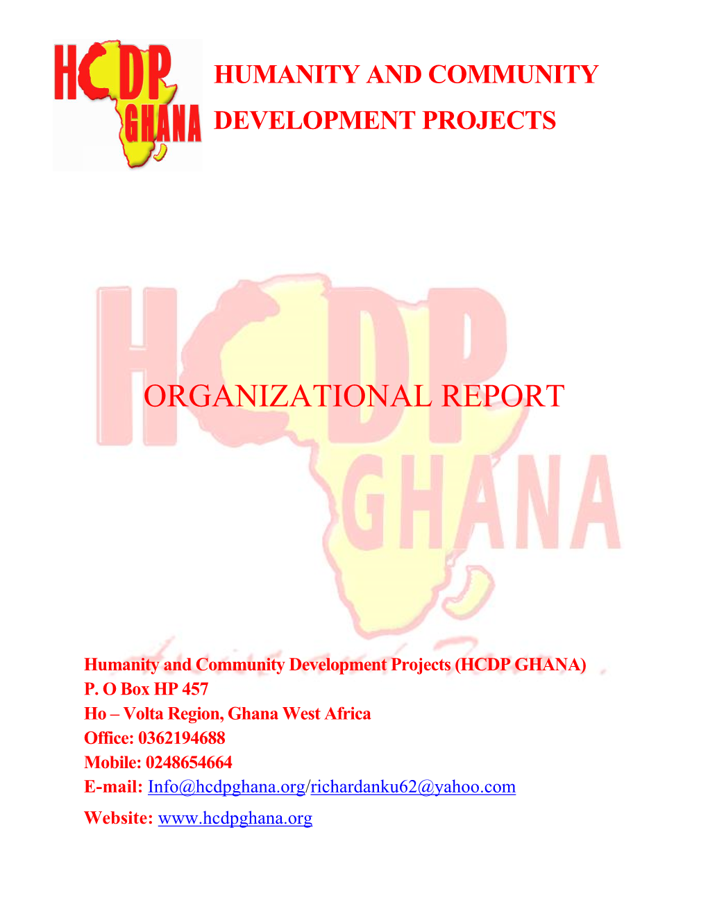 Organizational Report