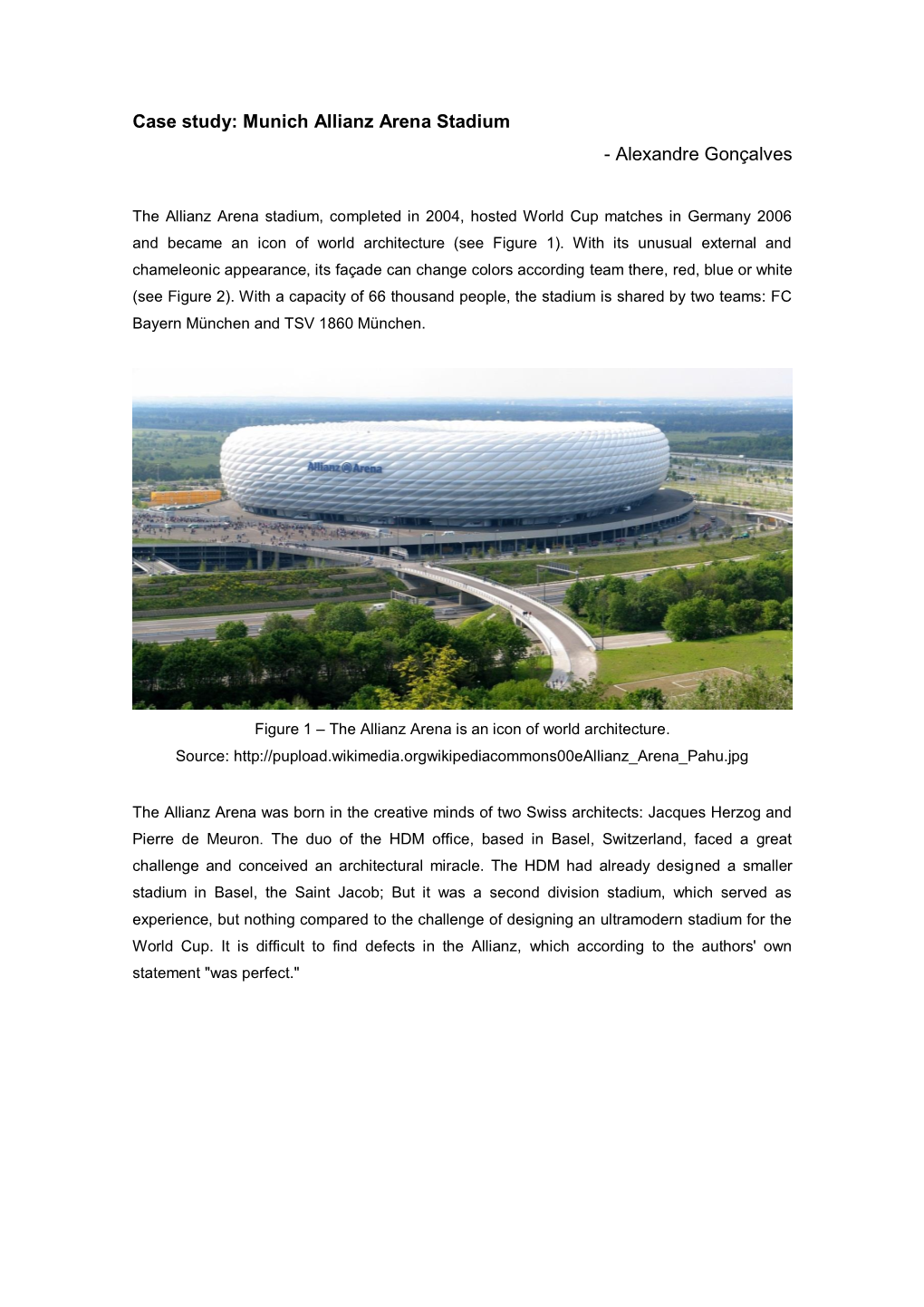 Case Study: Munich Allianz Arena Stadium - Alexandre Gonçalves