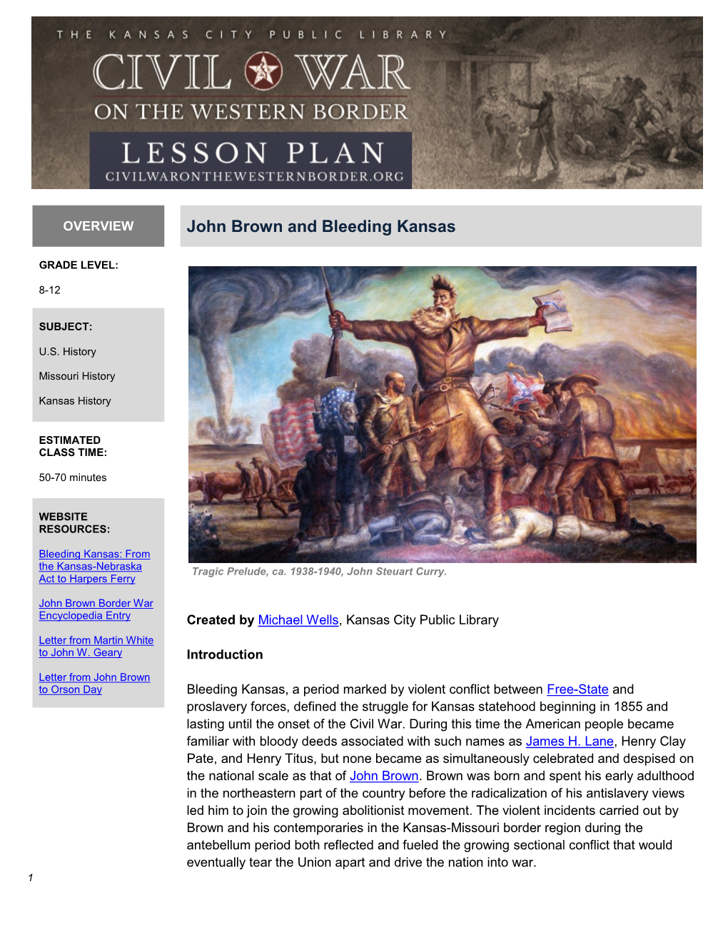 John Brown and Bleeding Kansas