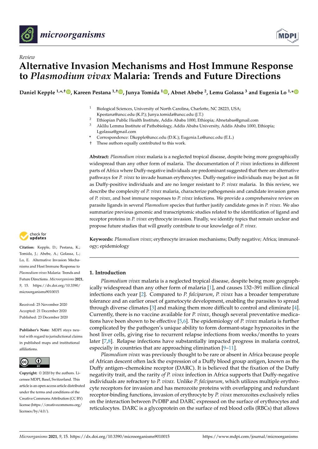 Alternative Invasion Mechanisms and Host Immune Response to Plasmodium Vivax Malaria: Trends and Future Directions