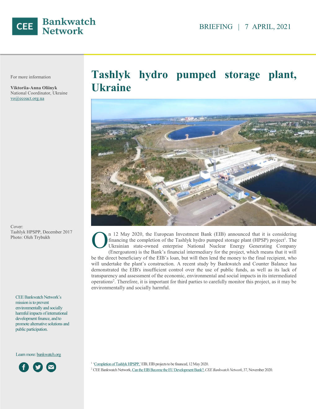 Tashlyk Hydro Pumped Storage Plant, Ukraine