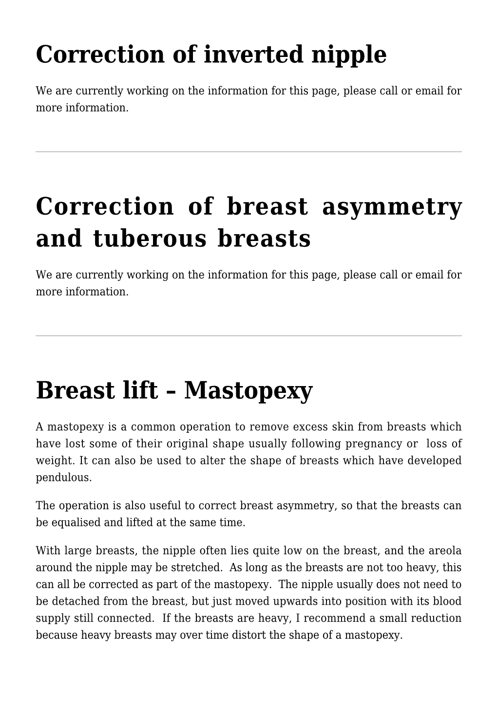 Mastopexy,Breast Reduc