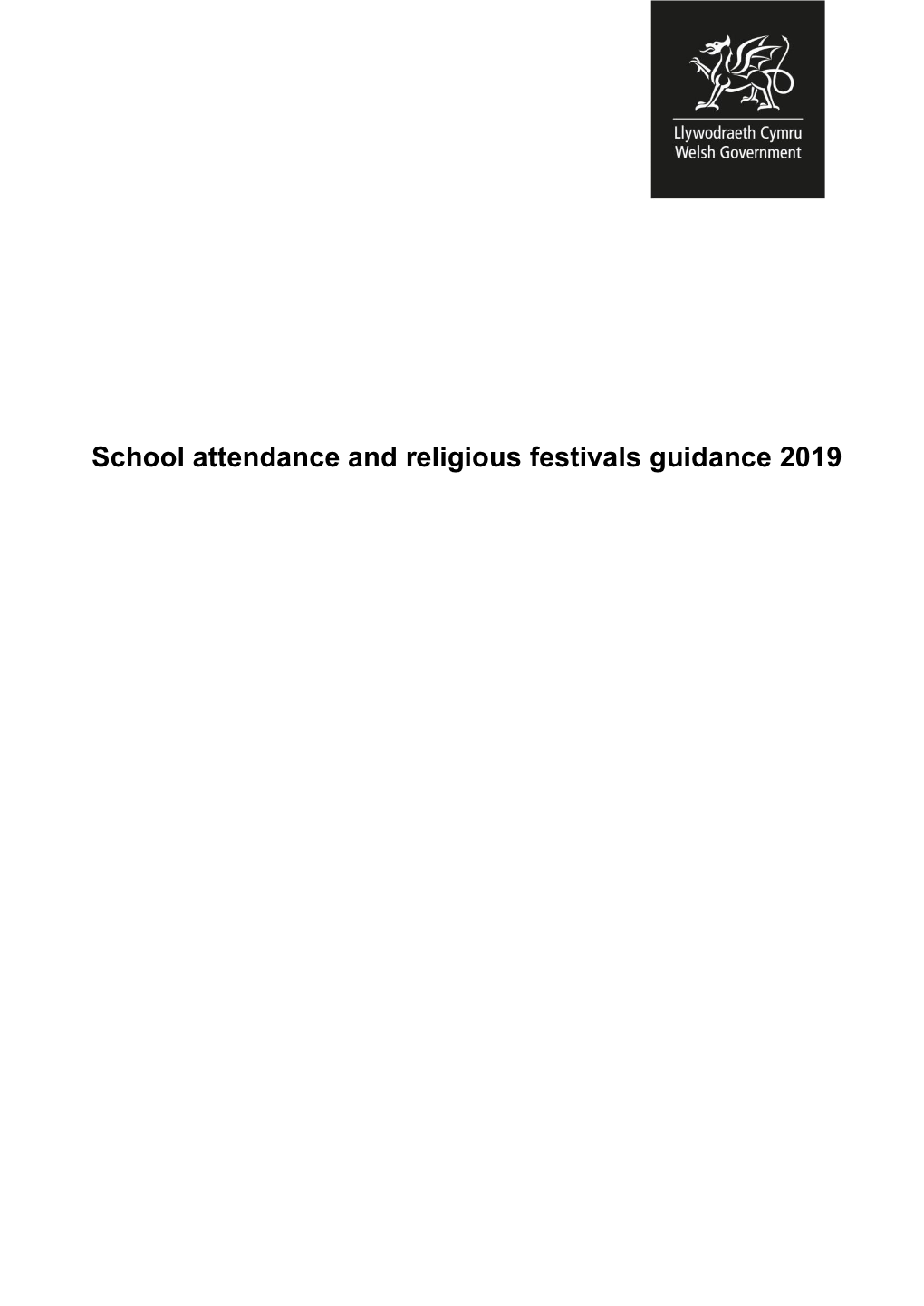 School Attendance and Religious Festivals Guidance 2019