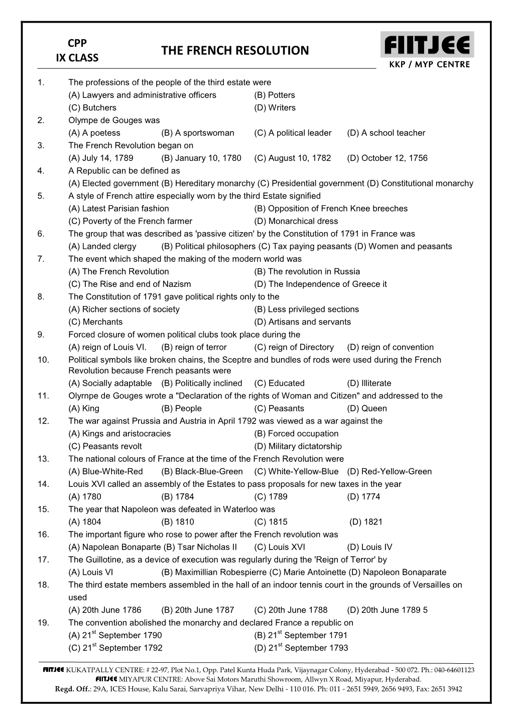 The French Resolution Ix Class ` Kkp / Myp Centre