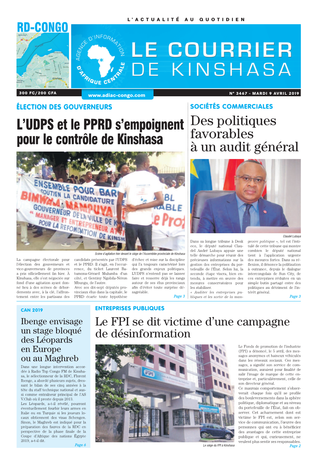 L'udps Et Le PPRD S'empoignent Pour Le Contrôle De Kinshasa