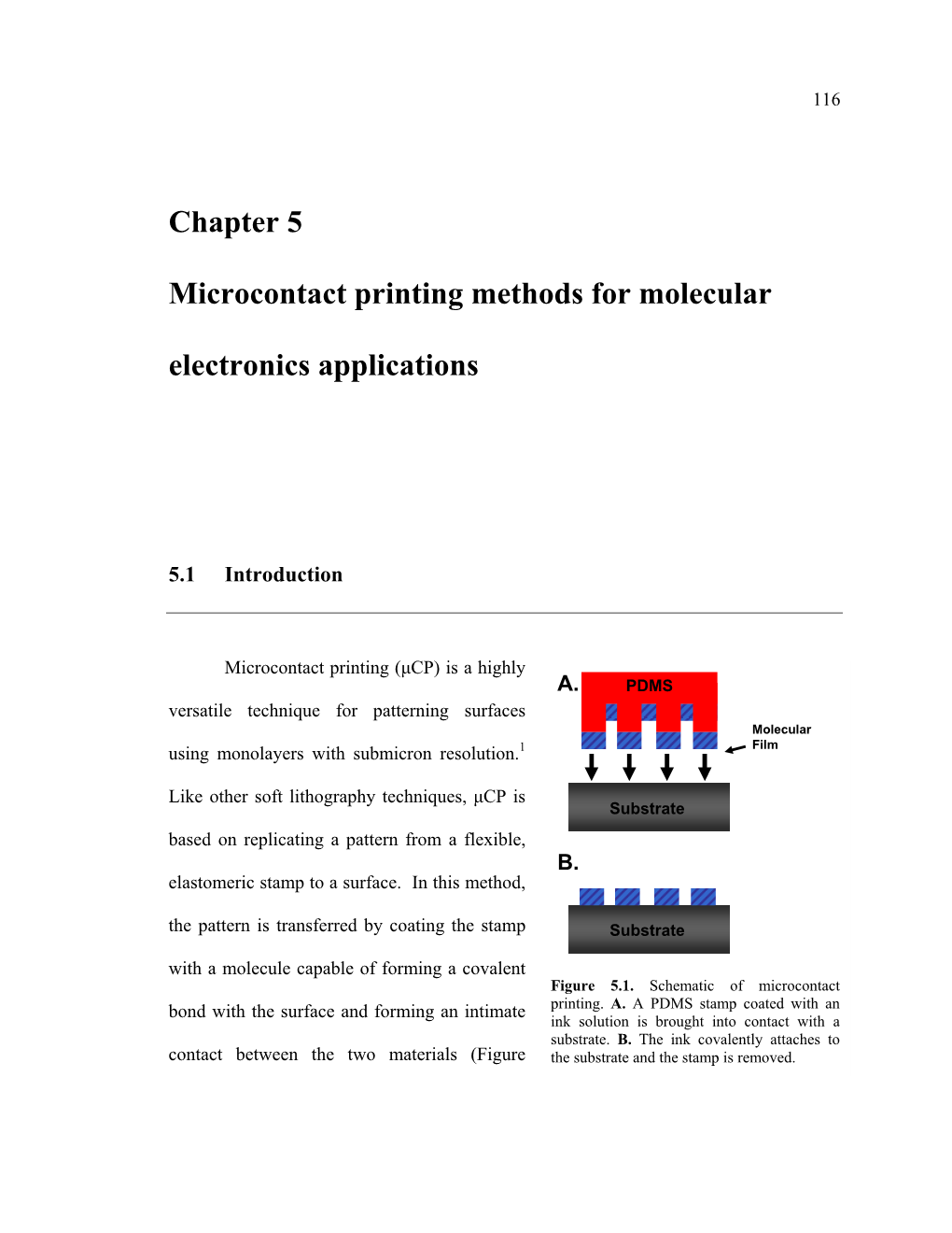 Chapter 5 Microcontact Printing Methods for Molecular Electronics Applications