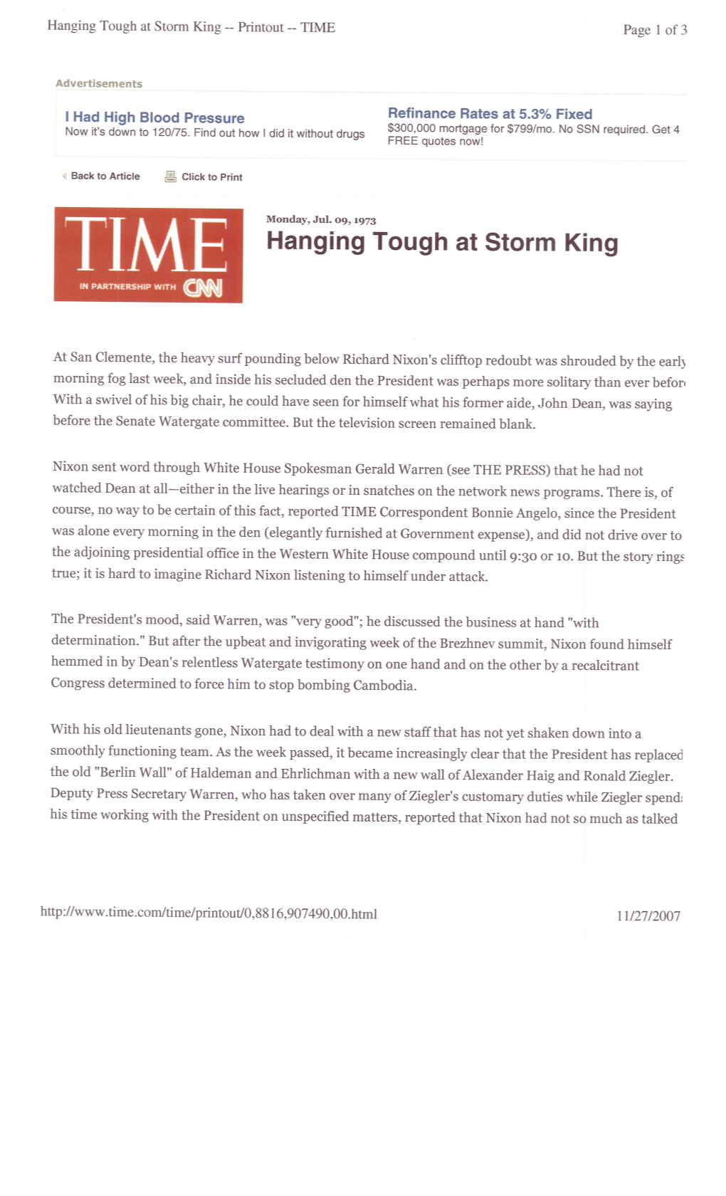 Hanging Tough at Storm King -- Printout -- TIME� Page 1 of 3