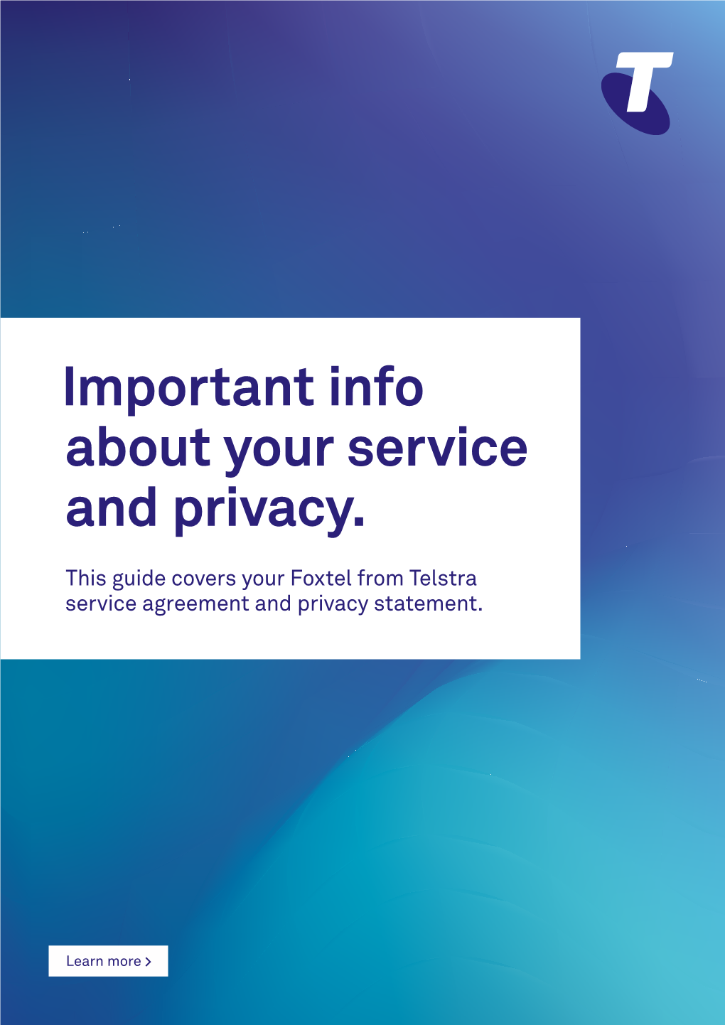 Important Info About Your Service and Privacy