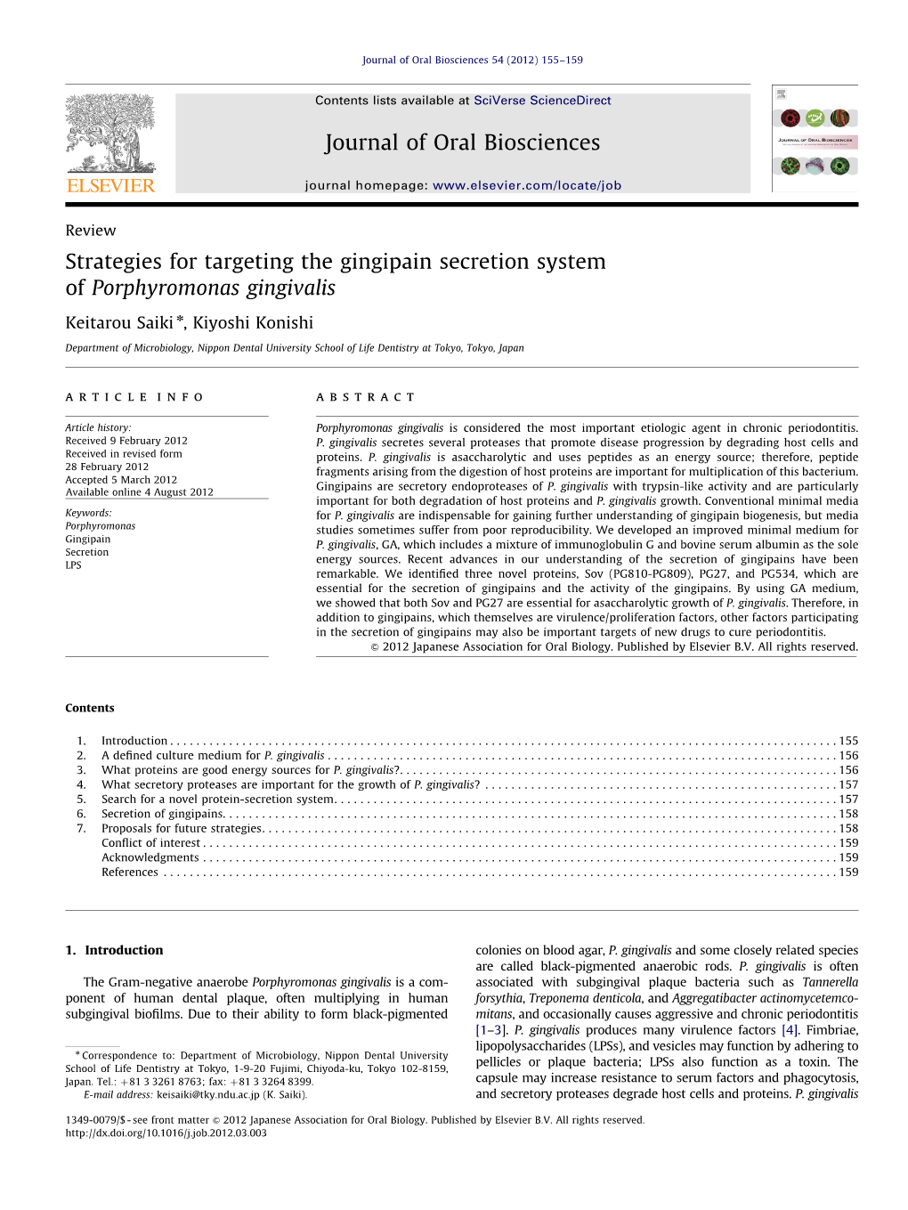 Strategies for Targeting the Gingipain Secretion System of Porphyromonas Gingivalis