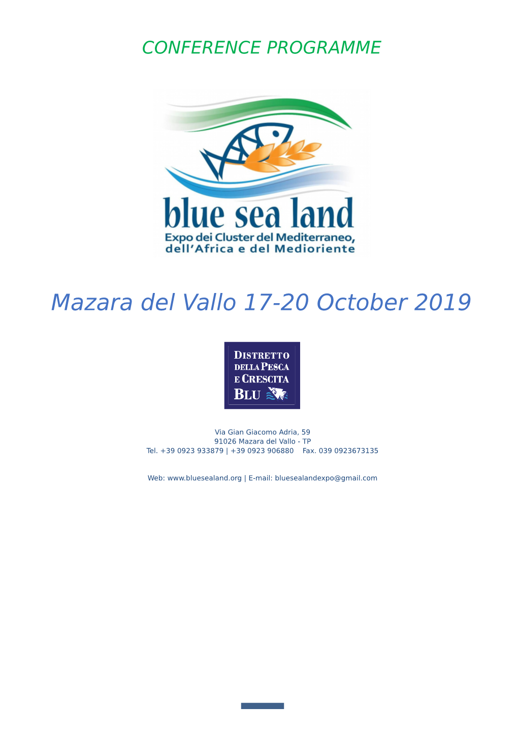 Mazara Del Vallo 17-20 October 2019