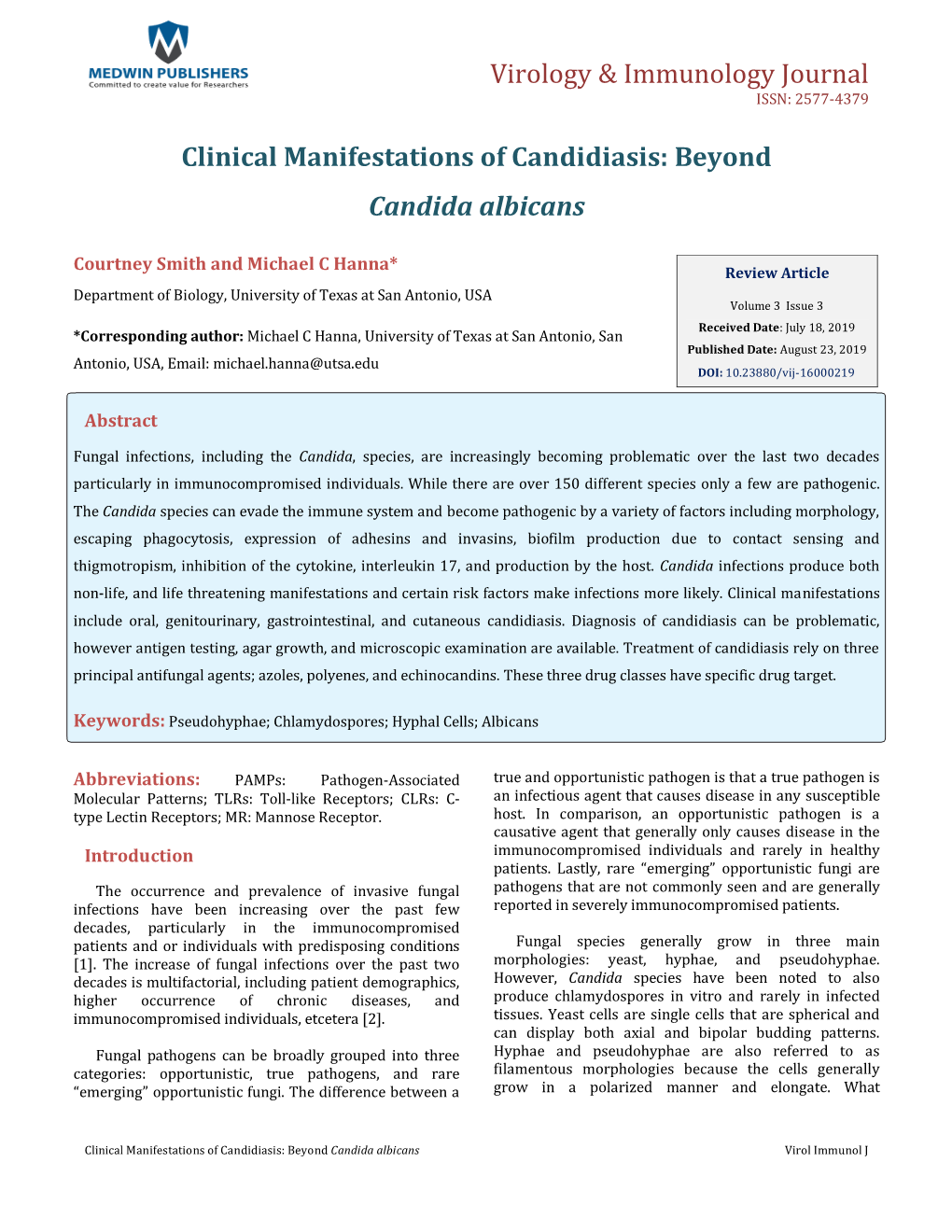 Clinical Manifestations of Candidiasis: Beyond Candida Albicans