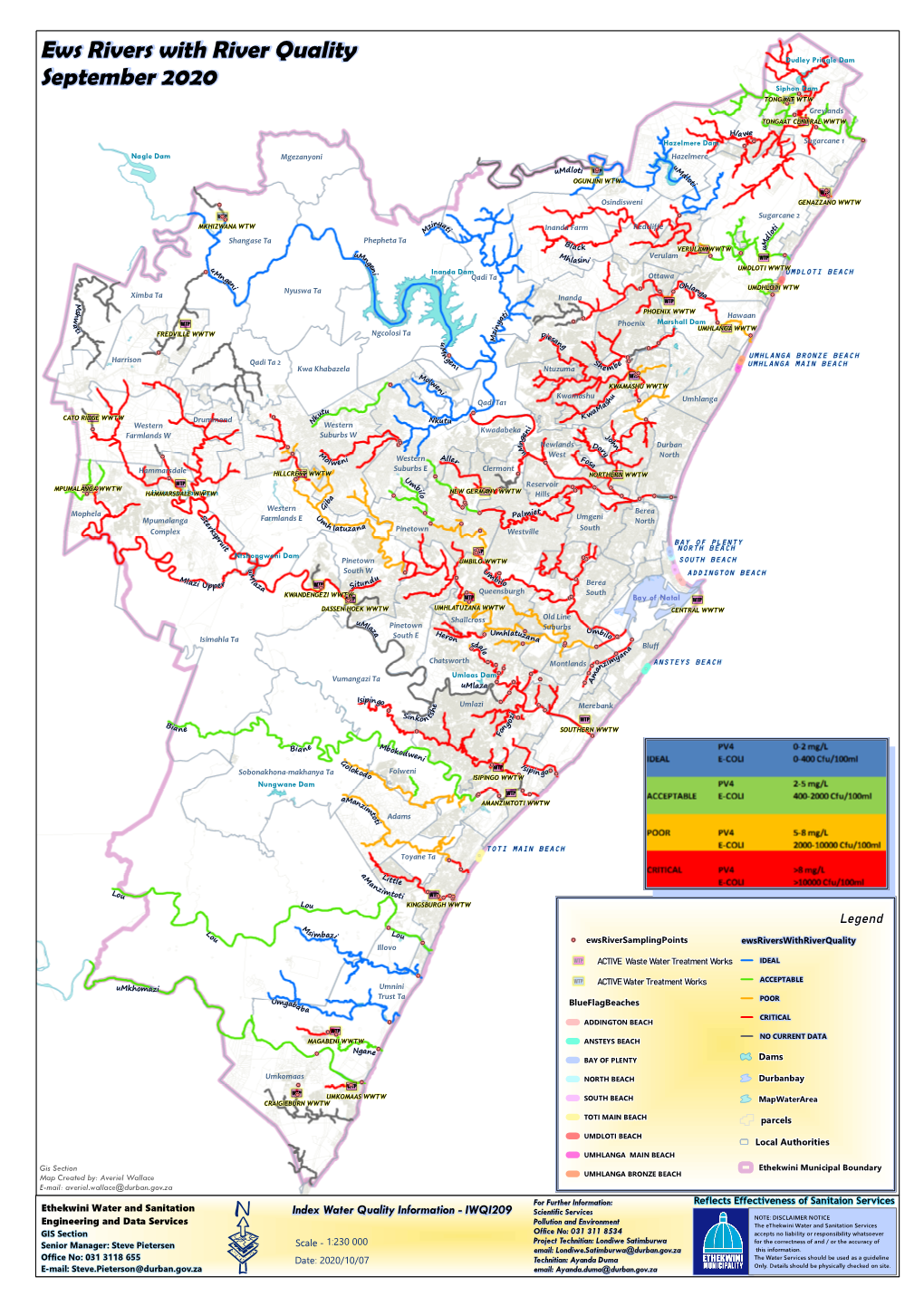 Ews Rivers with River Quality September 2020