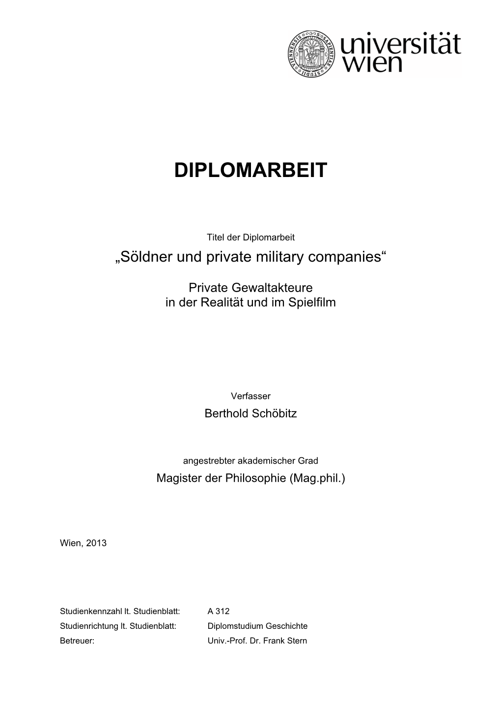 Söldner Und Private Military Companies“