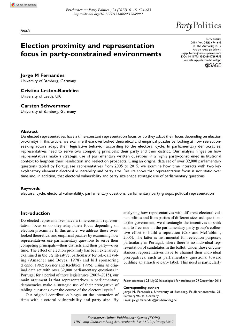 Election Proximity and Representation Focus in Party-Constrained