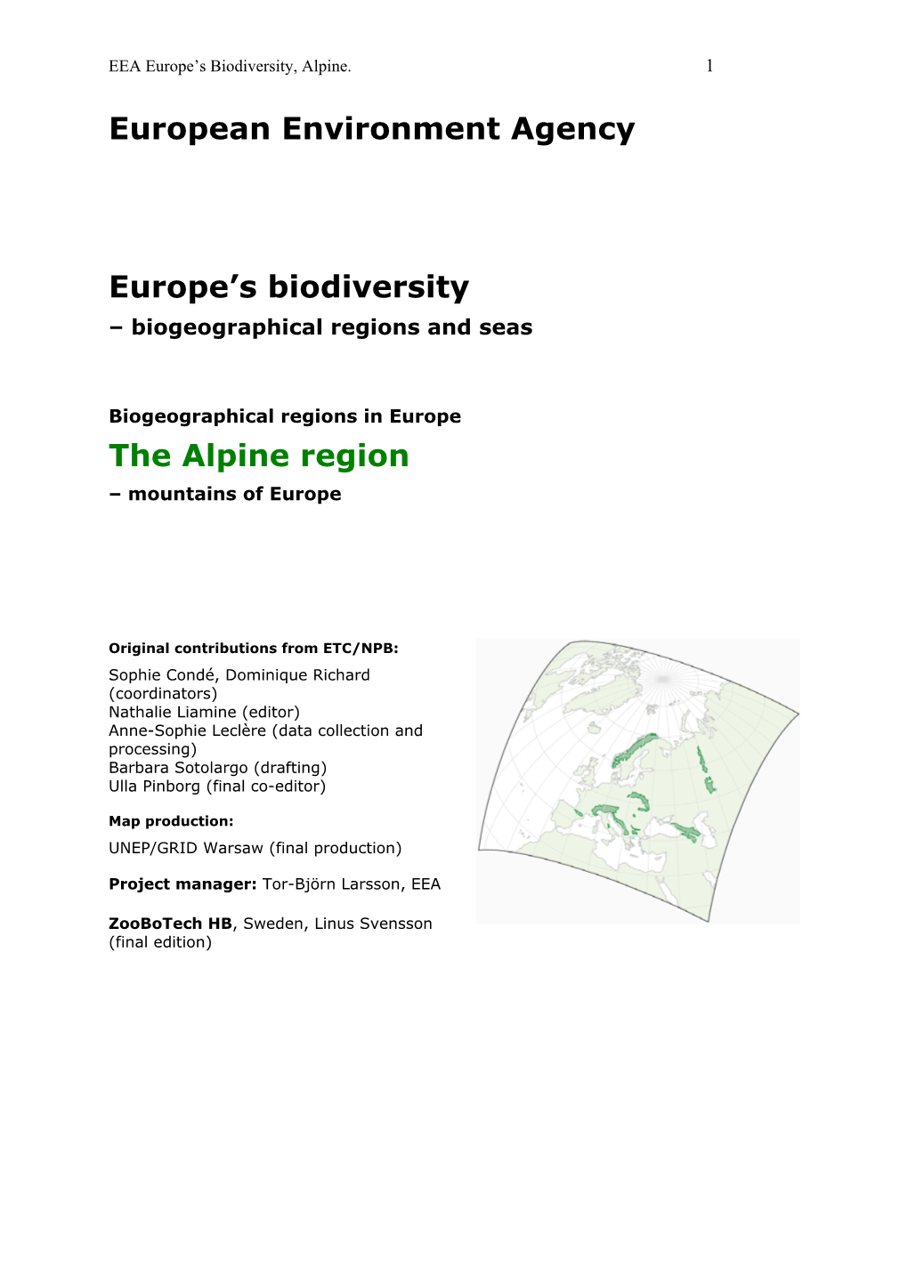 Biogeographical Regions and Seas