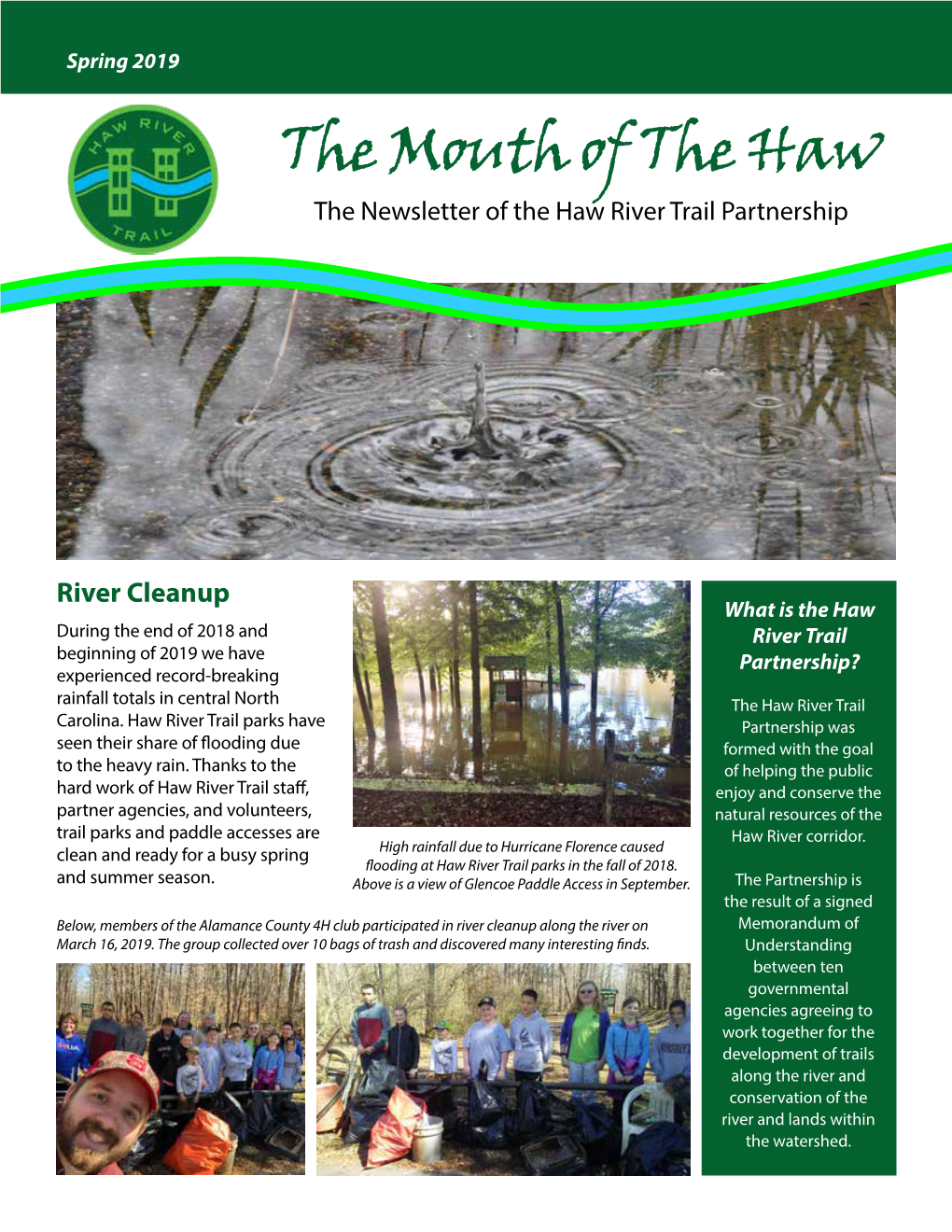 The Mouth of the Haw the Newsletter of the Haw River Trail Partnership
