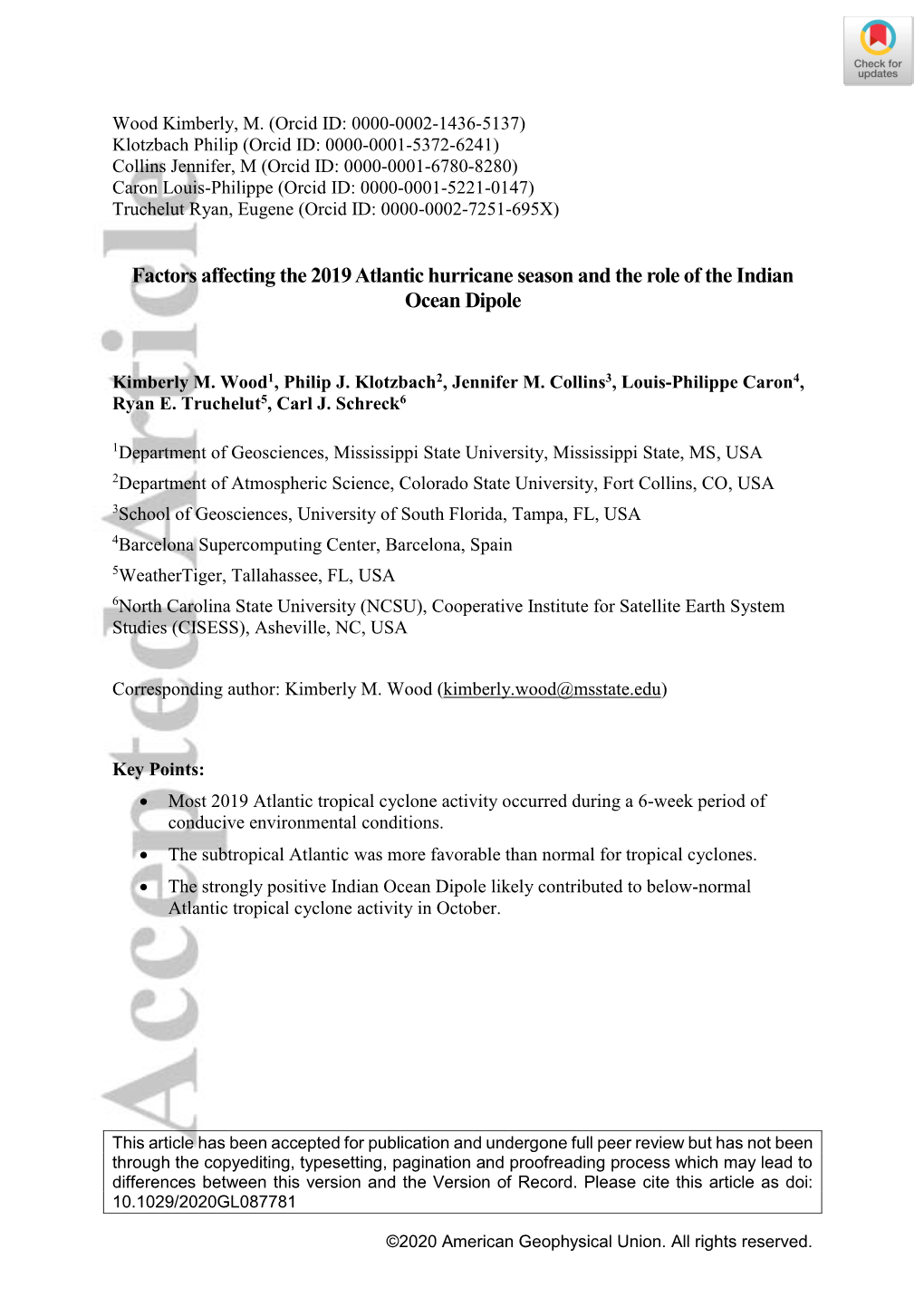 Factors Affecting the 2019 Atlantic Hurricane Season and the Role of the Indian Ocean Dipole