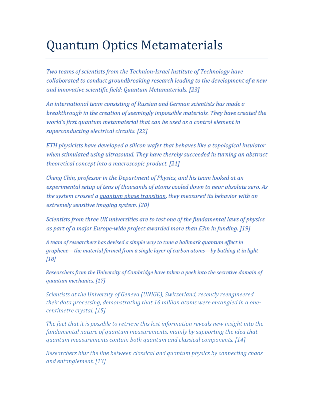 Quantum Optics Metamaterials