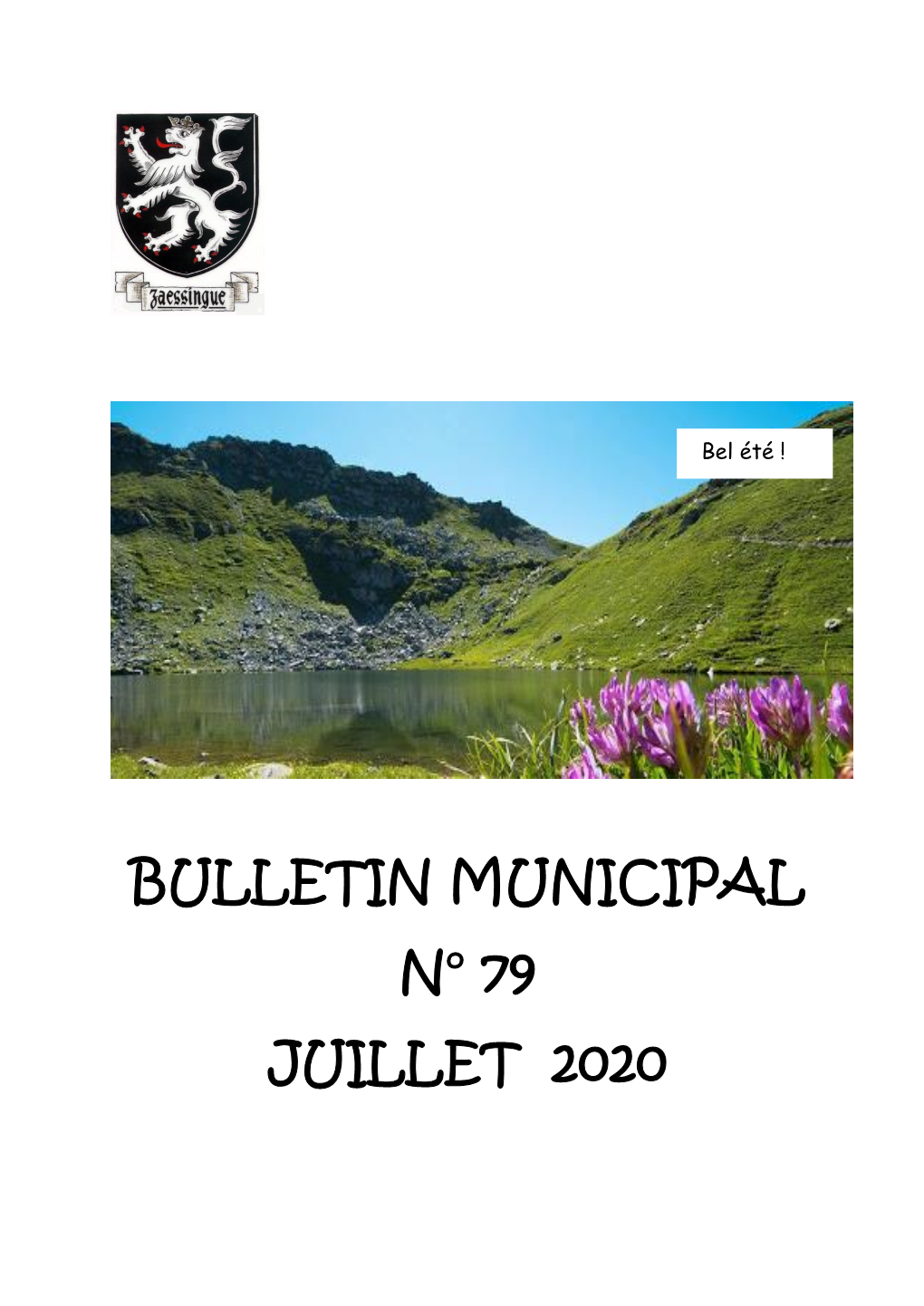 Bulletin Municipal N° 79 Juillet 2020