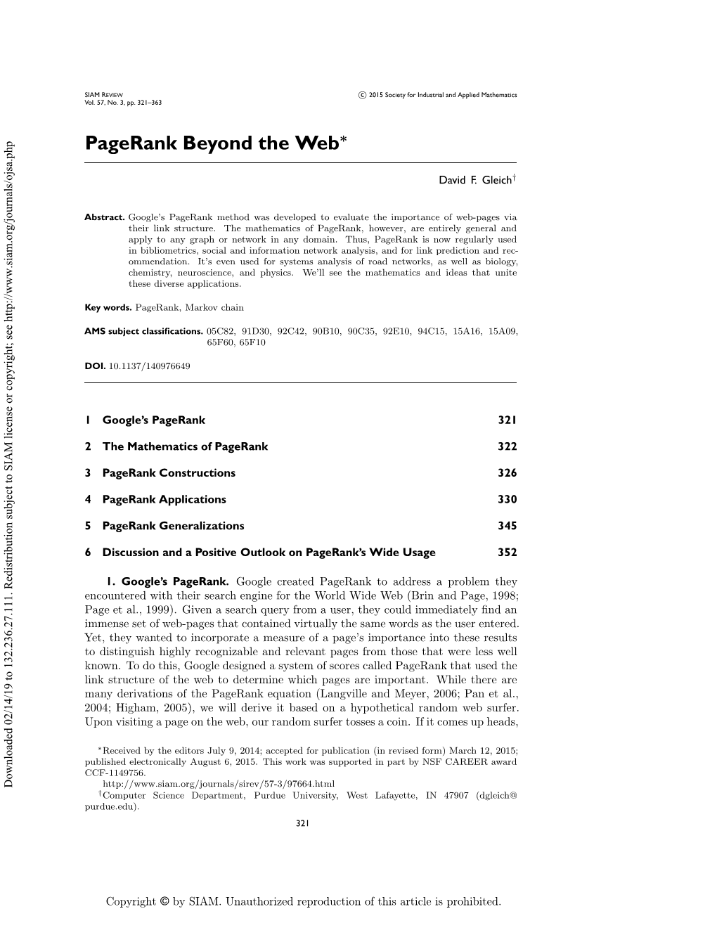Pagerank Beyond the Web