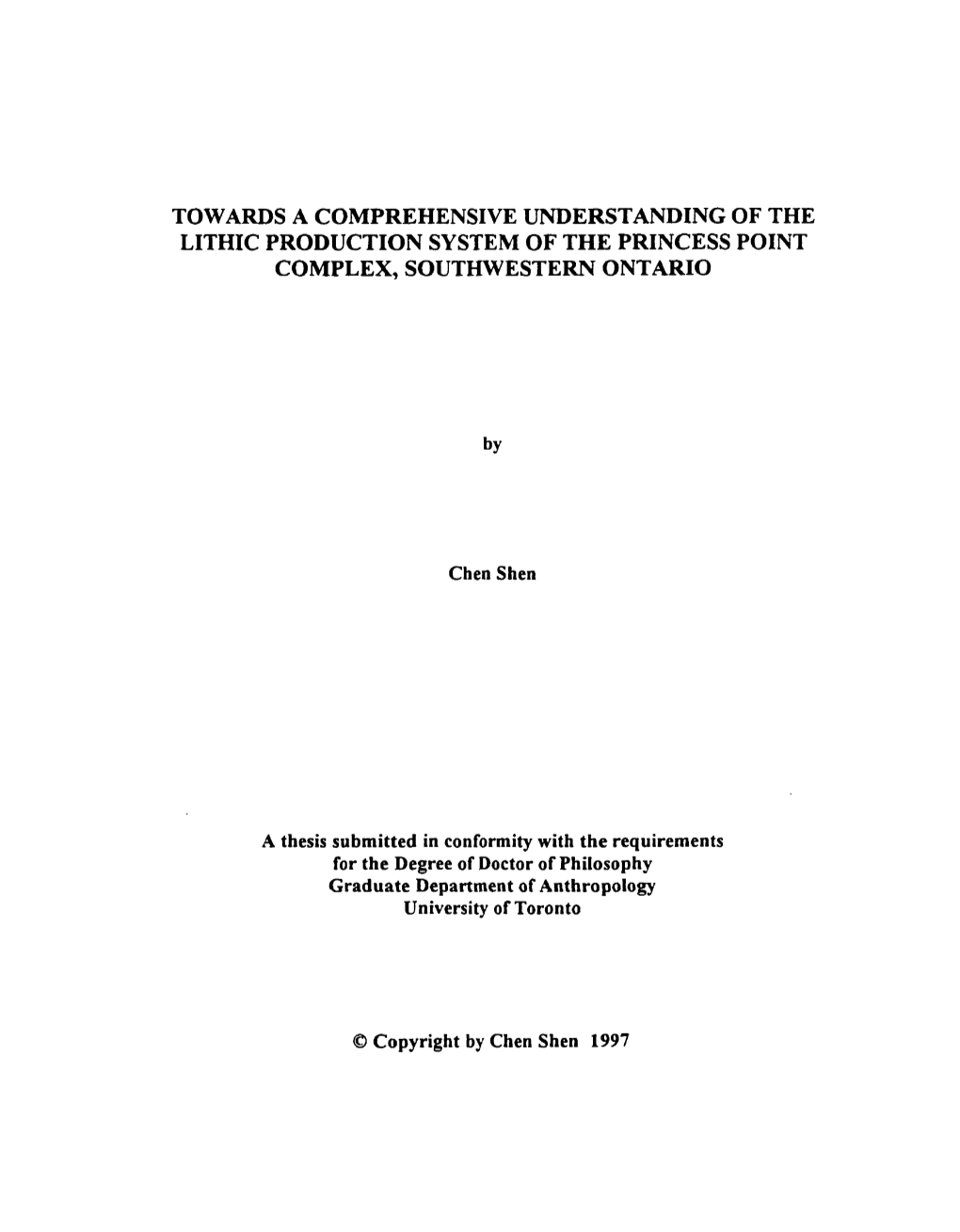 Towards a Comprehensive Understanding of the Lithic Production System of the Princess Point Complex, Southwestern Ontario