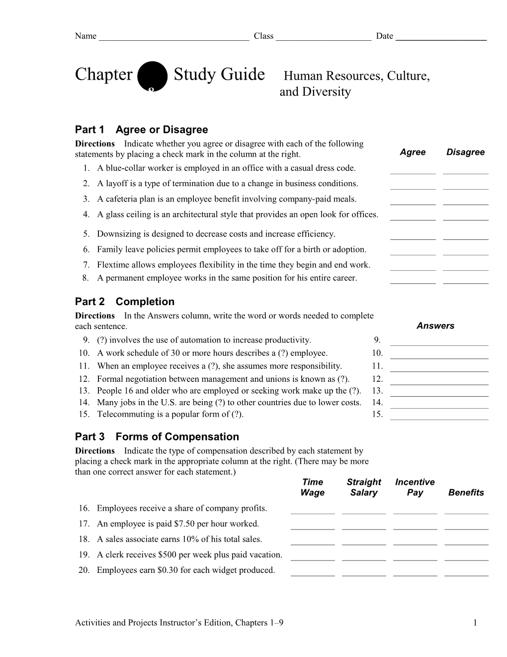 Chapter Test a What Is Economics