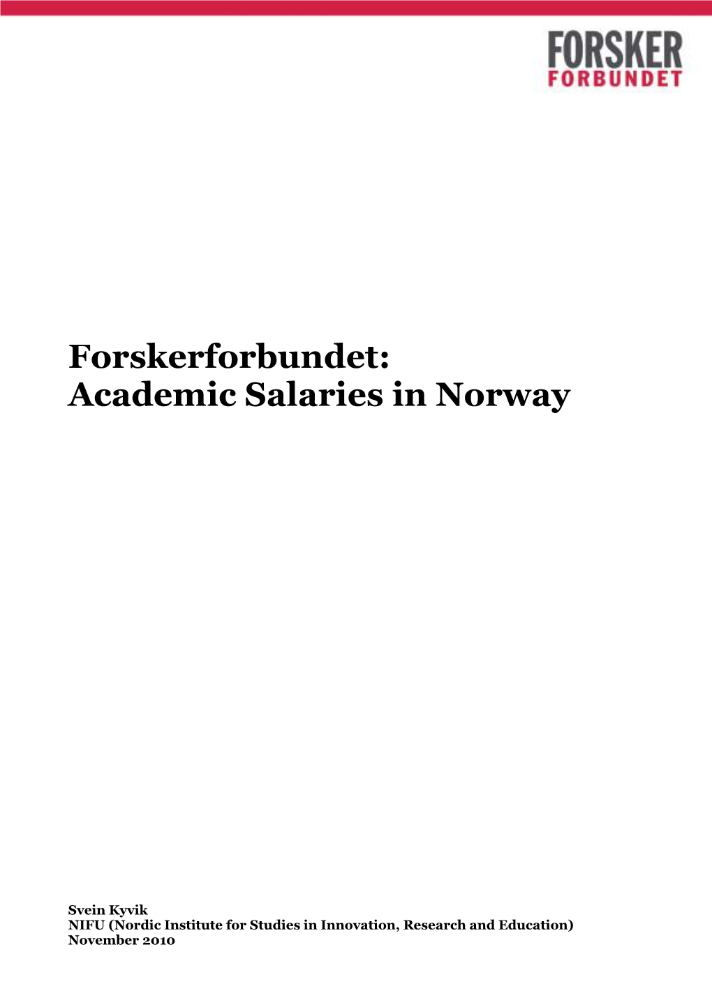 Academic Salaries in Norway