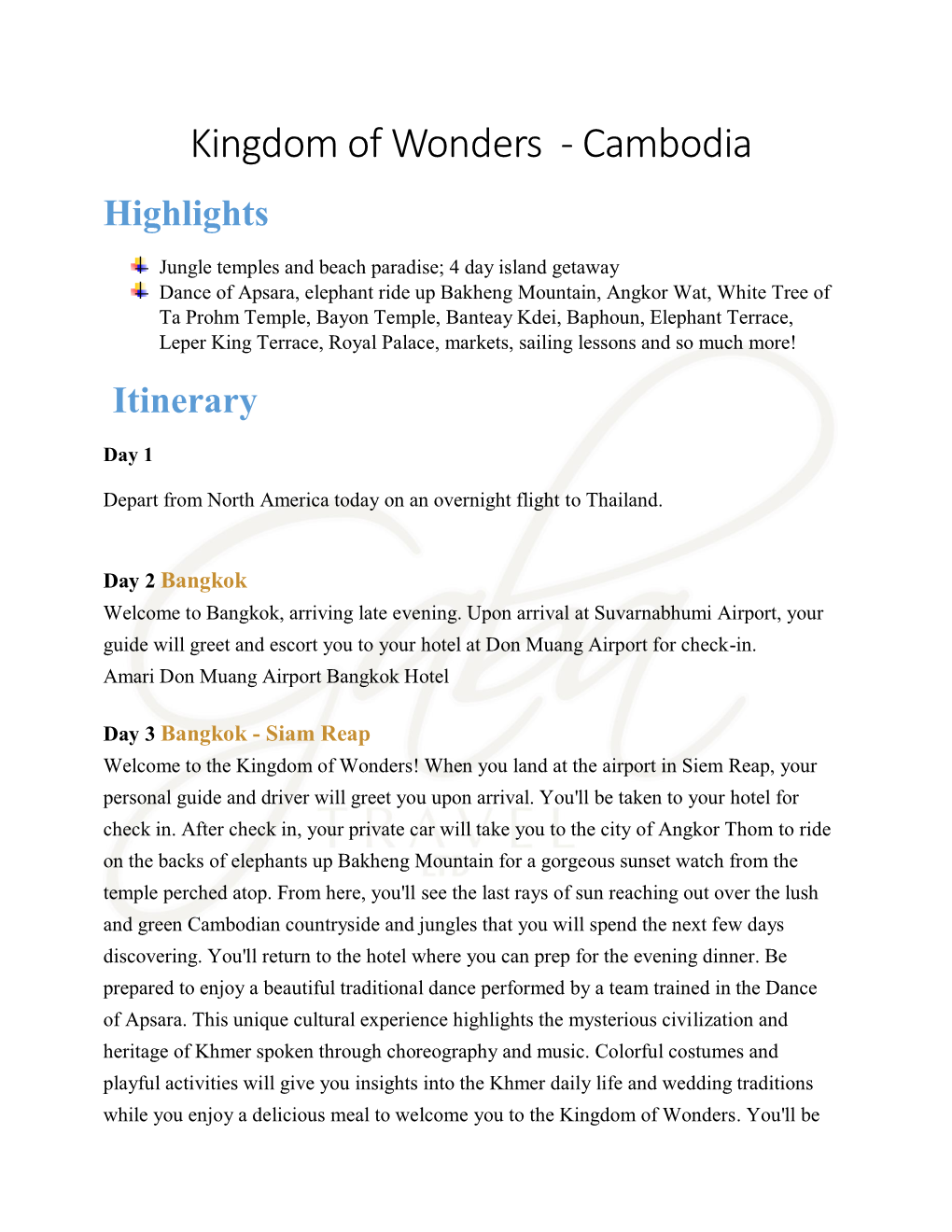 Cambodia Highlights