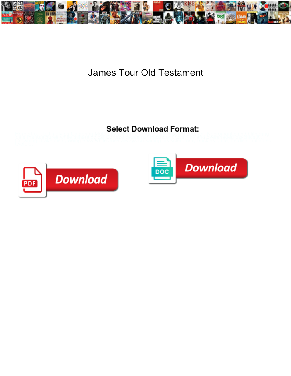 James Tour Old Testament