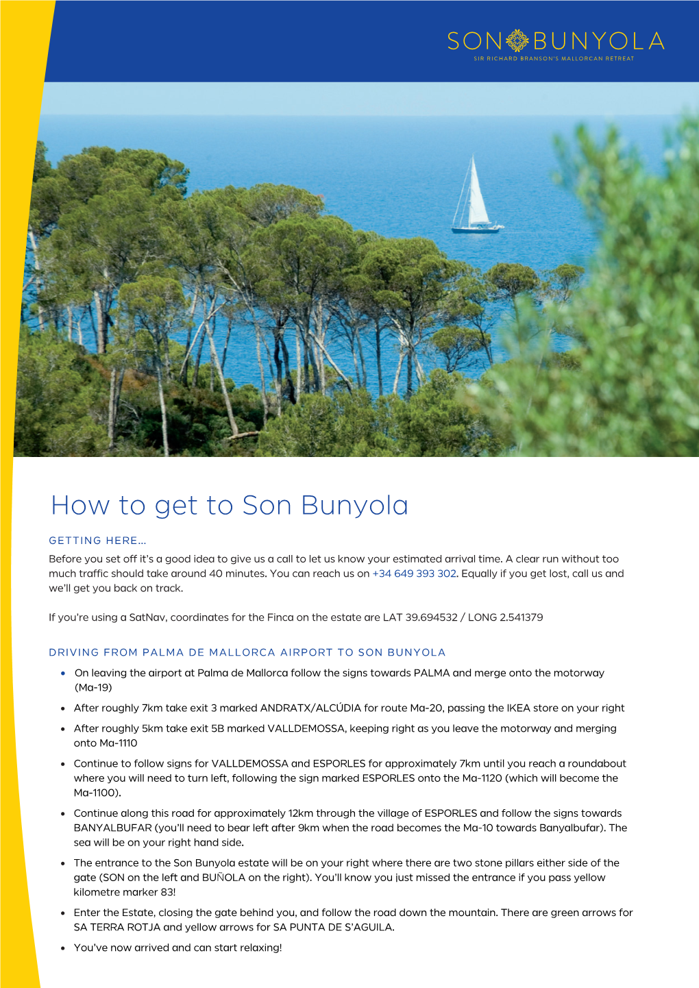 How to Get to Son Bunyola