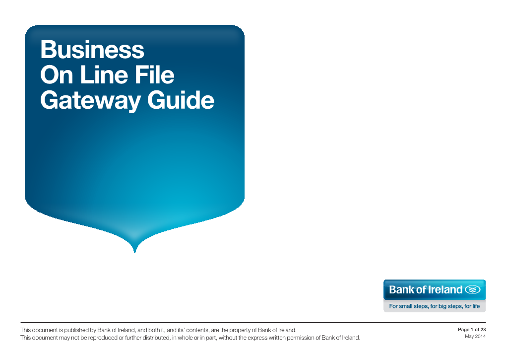 Business on Line File Gateway Guide