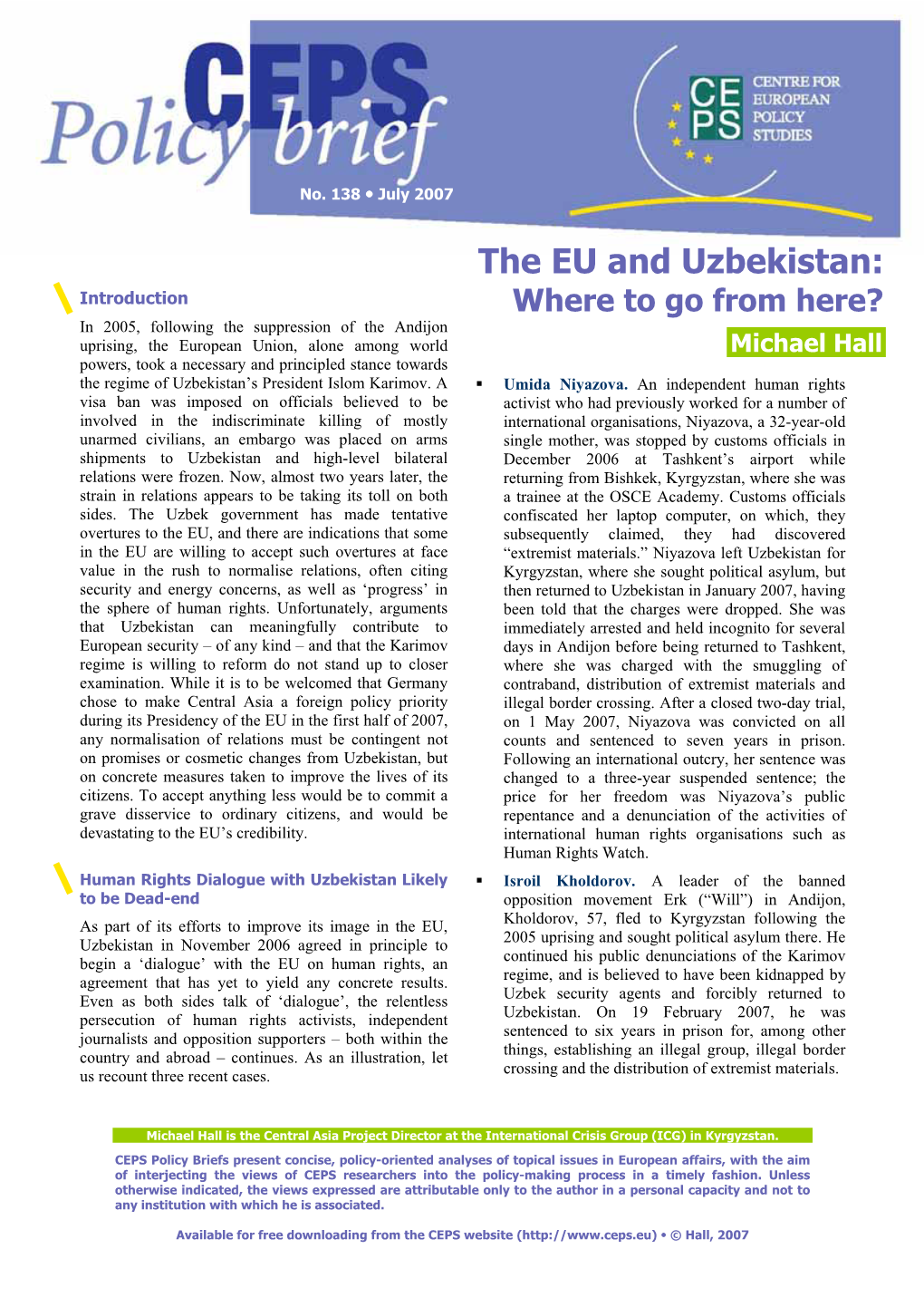 The EU and Uzbekistan