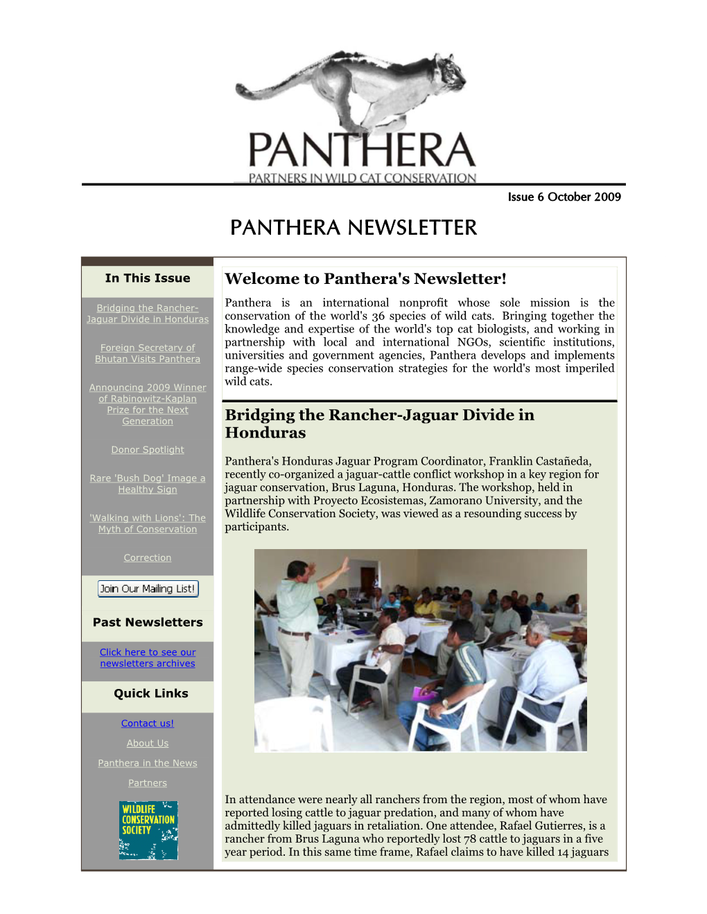 Panthera Newsletter
