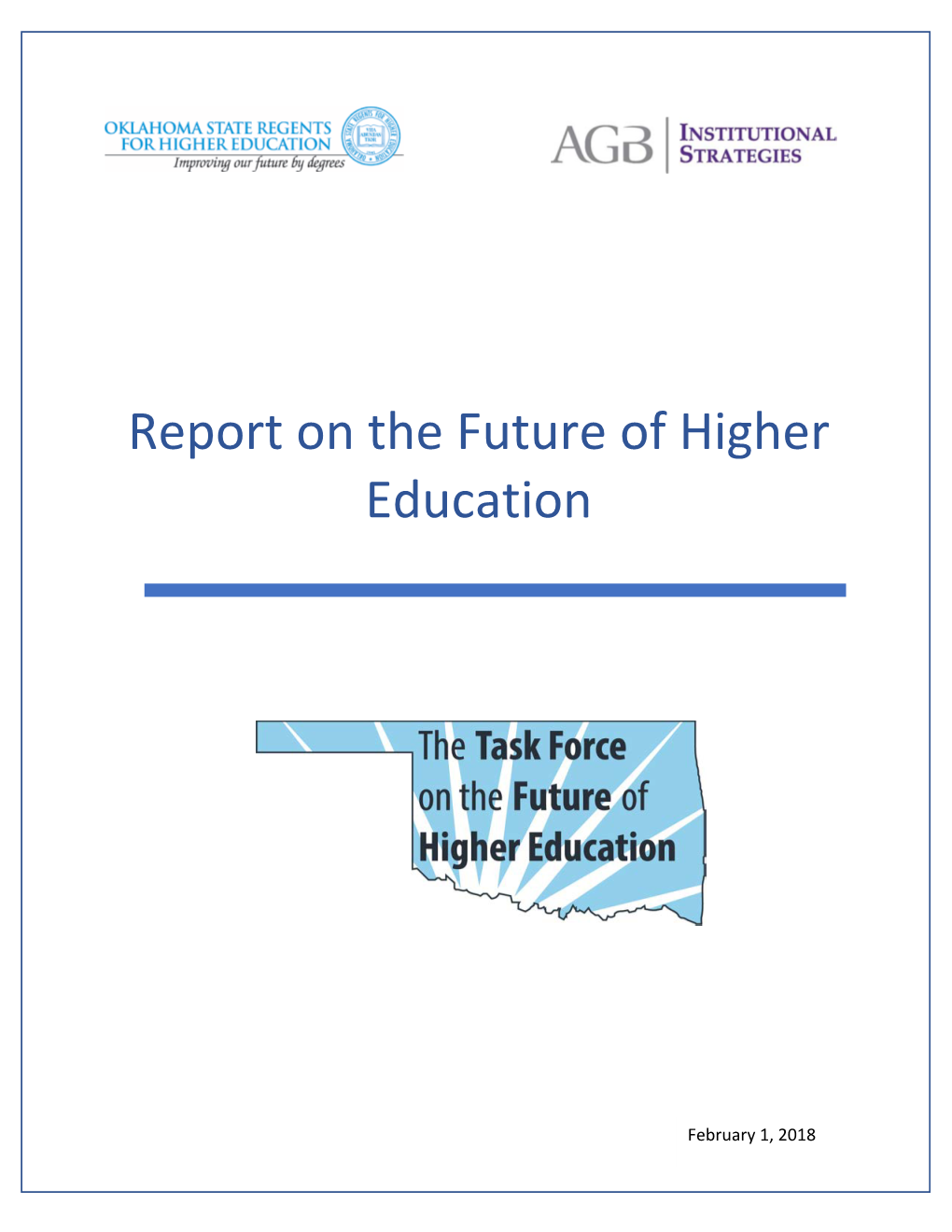 Report of the Task Force on the Future of Higher Education