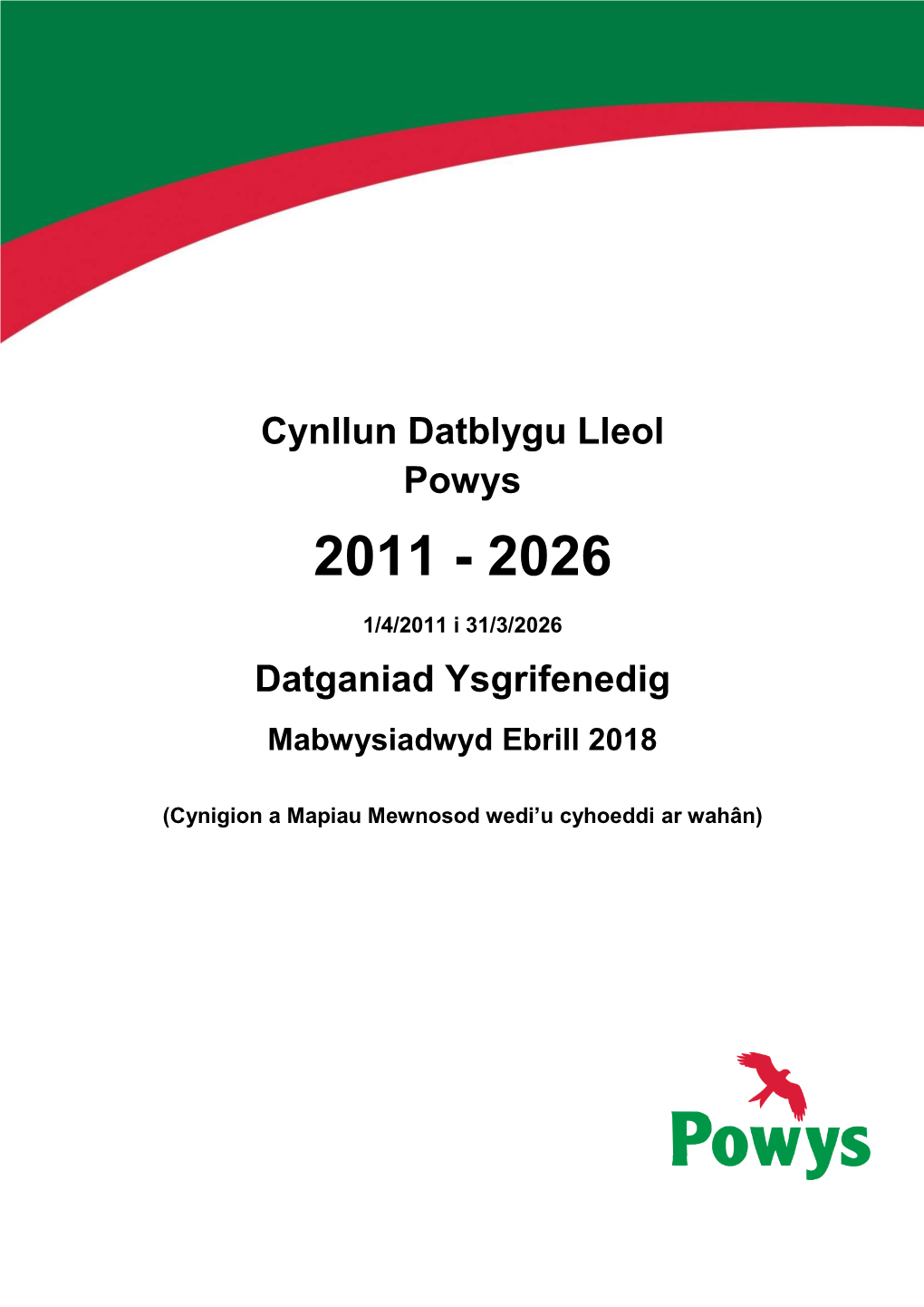 Cynllun Datblygu Lleol Powys Datganiad Ysgrifenedig