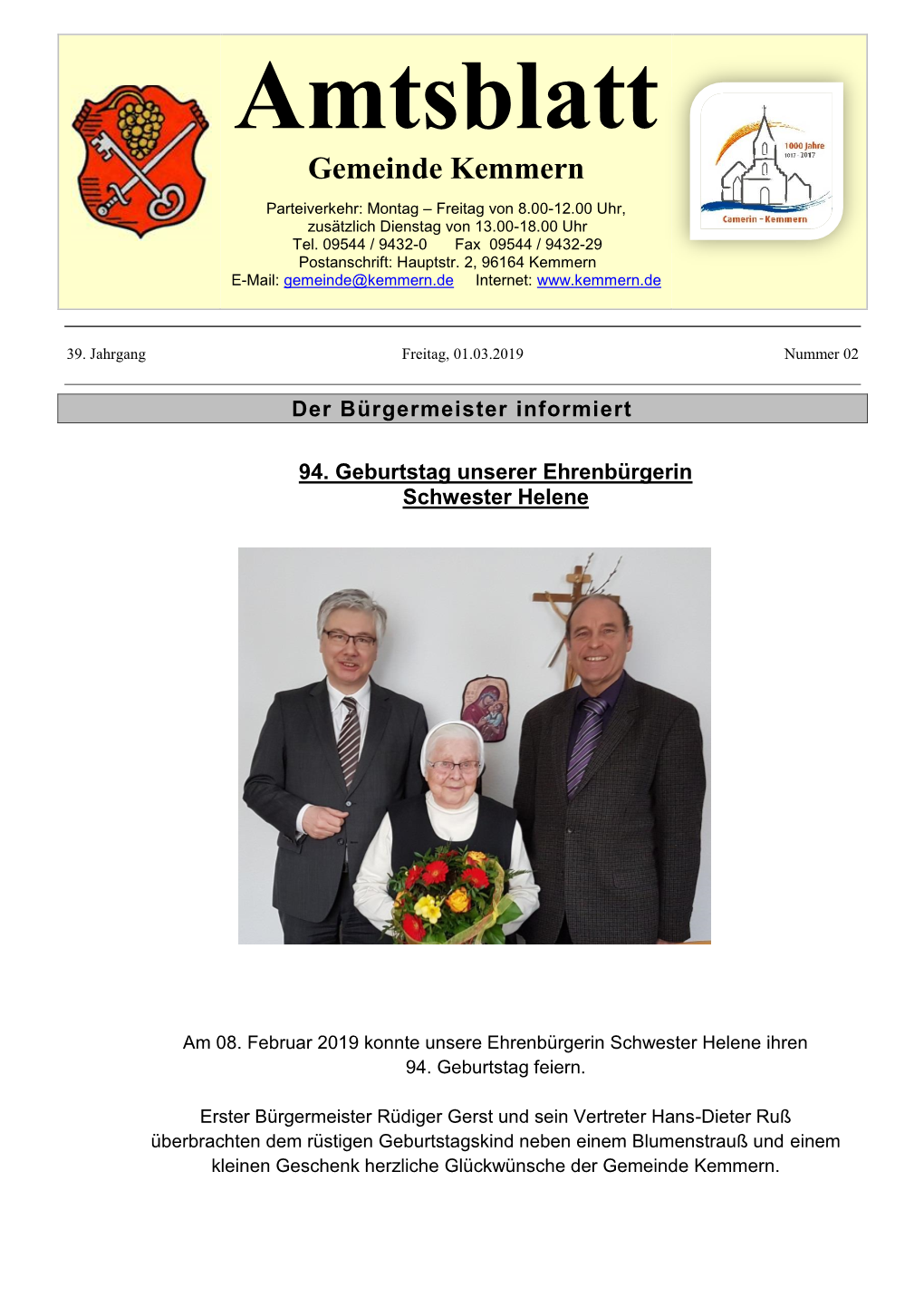 Amtsblatt Gemeinde Kemmern