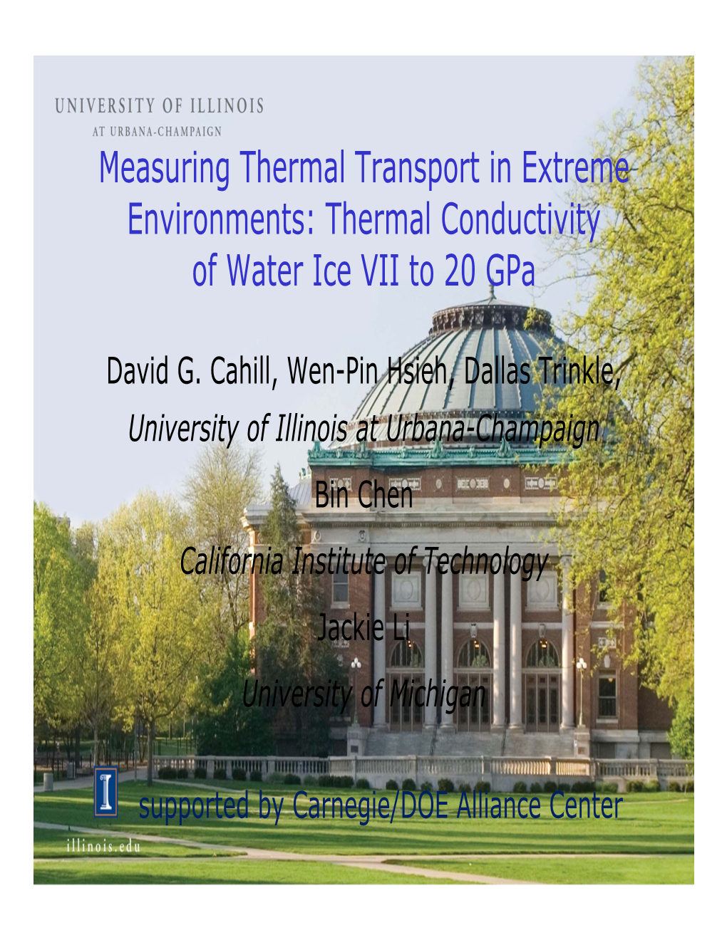 Thermal Conductivity of Water Ice VII to 20 Gpa