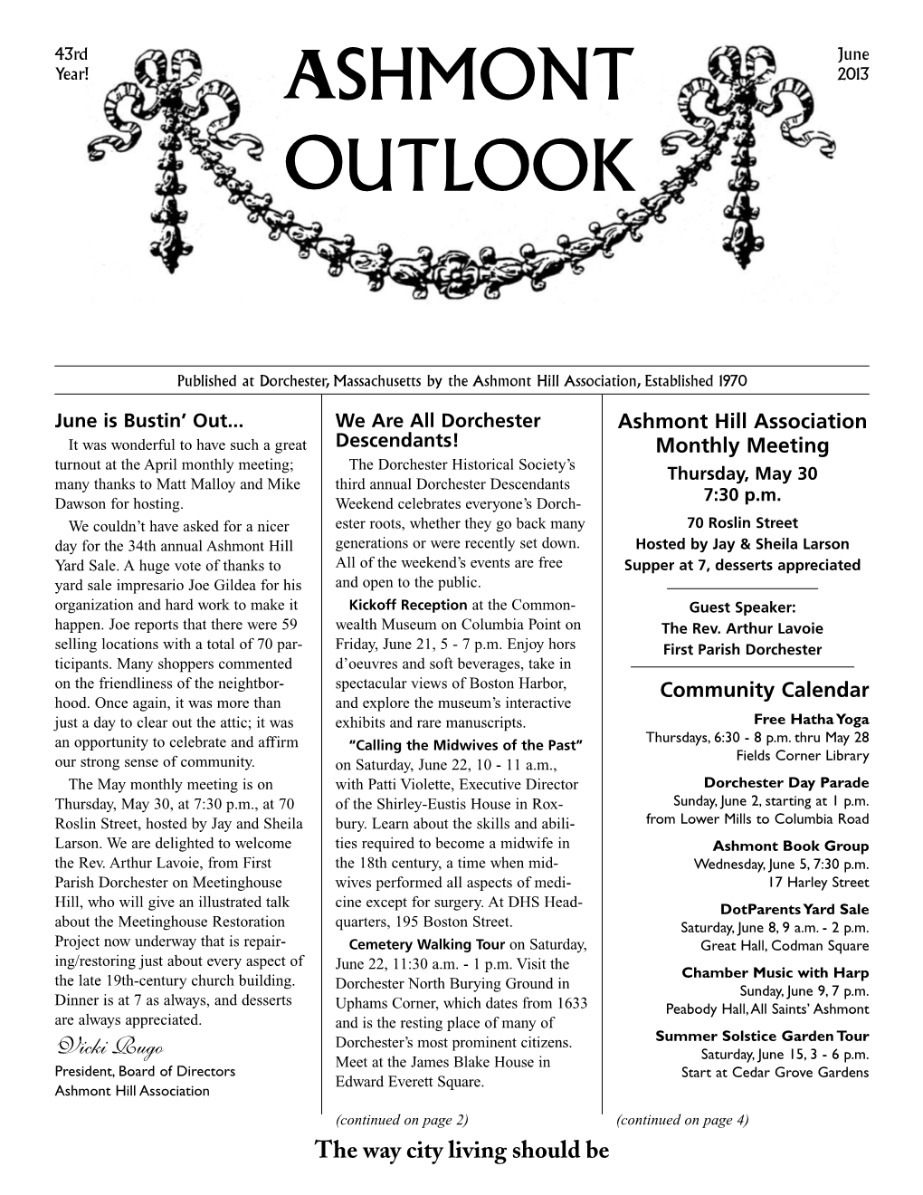 Ashmont Outlook • June 2013