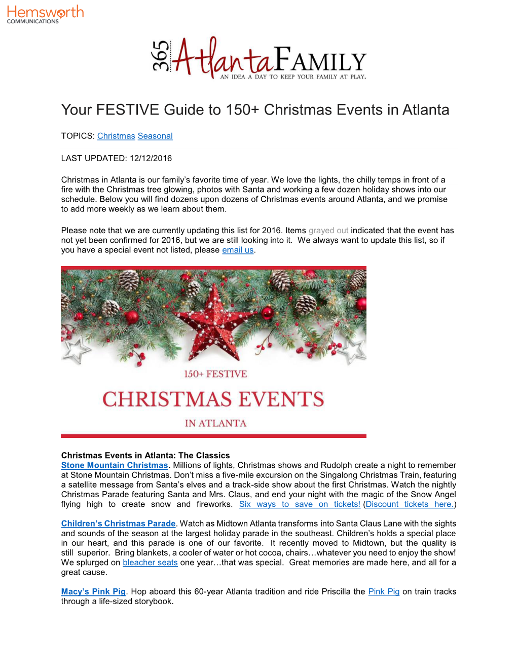 Your FESTIVE Guide to 150+ Christmas Events in Atlanta